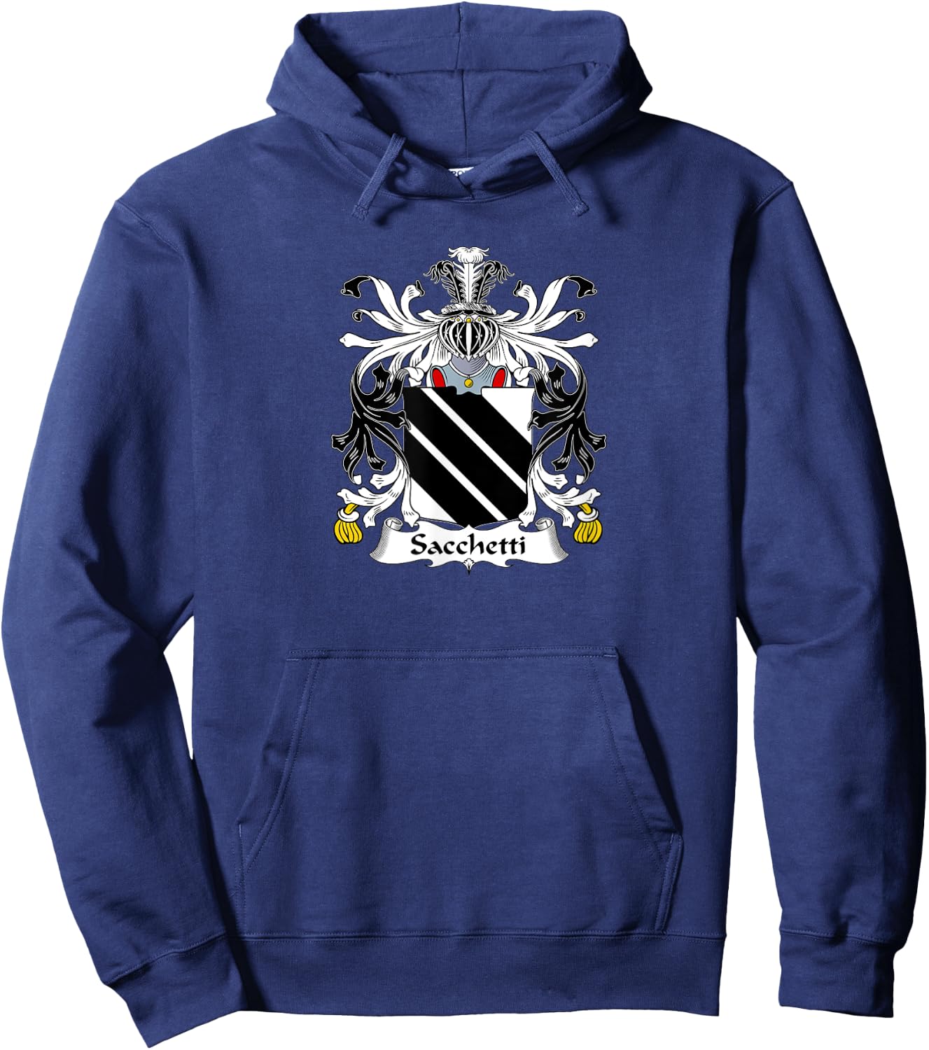 Sacchetti Coat of Arms - Family Crest Hoodie - Hoodie | Navy