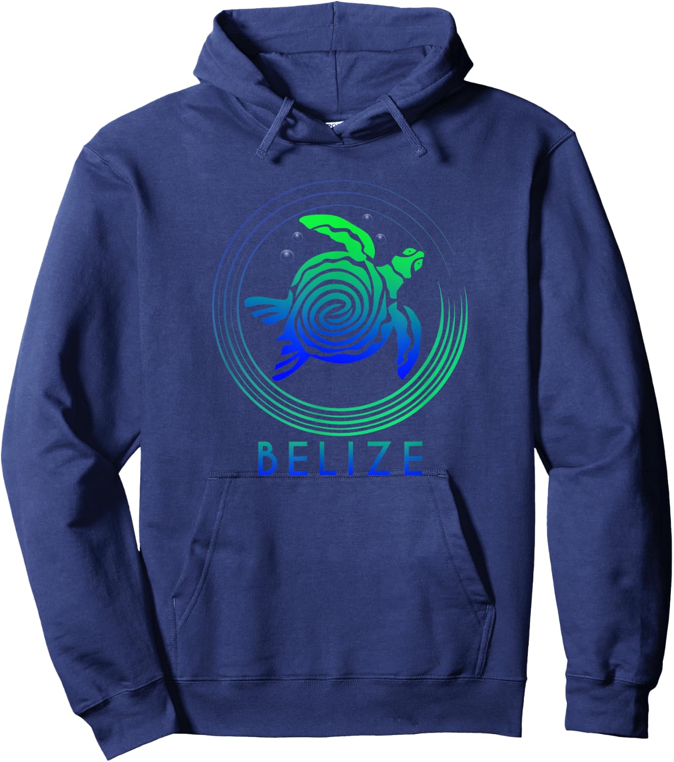 Belize / Tribal Belize Turtle Hoodie - Hoodie | Navy