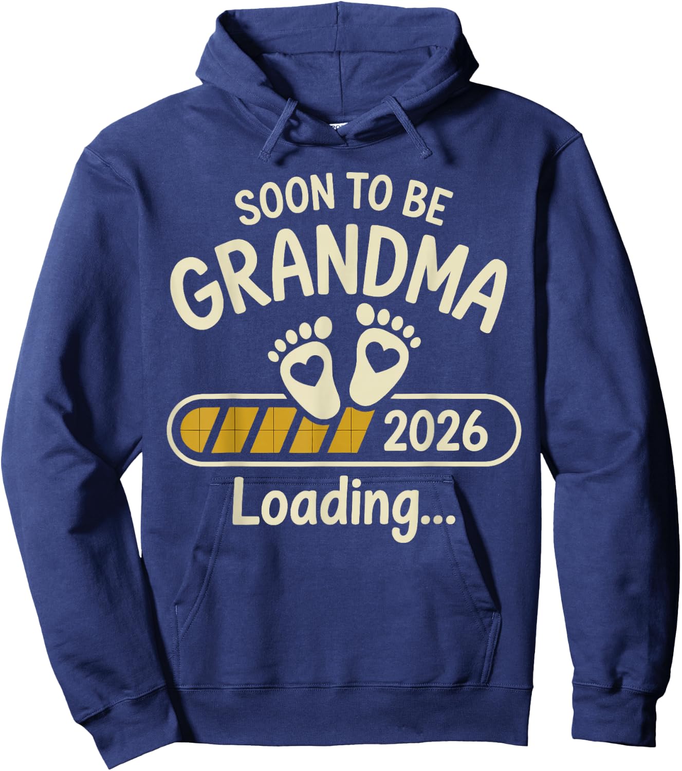 Promoted to Grandma 2026 Grandparents Baby Announcement Hoodie - Hoodie | Navy