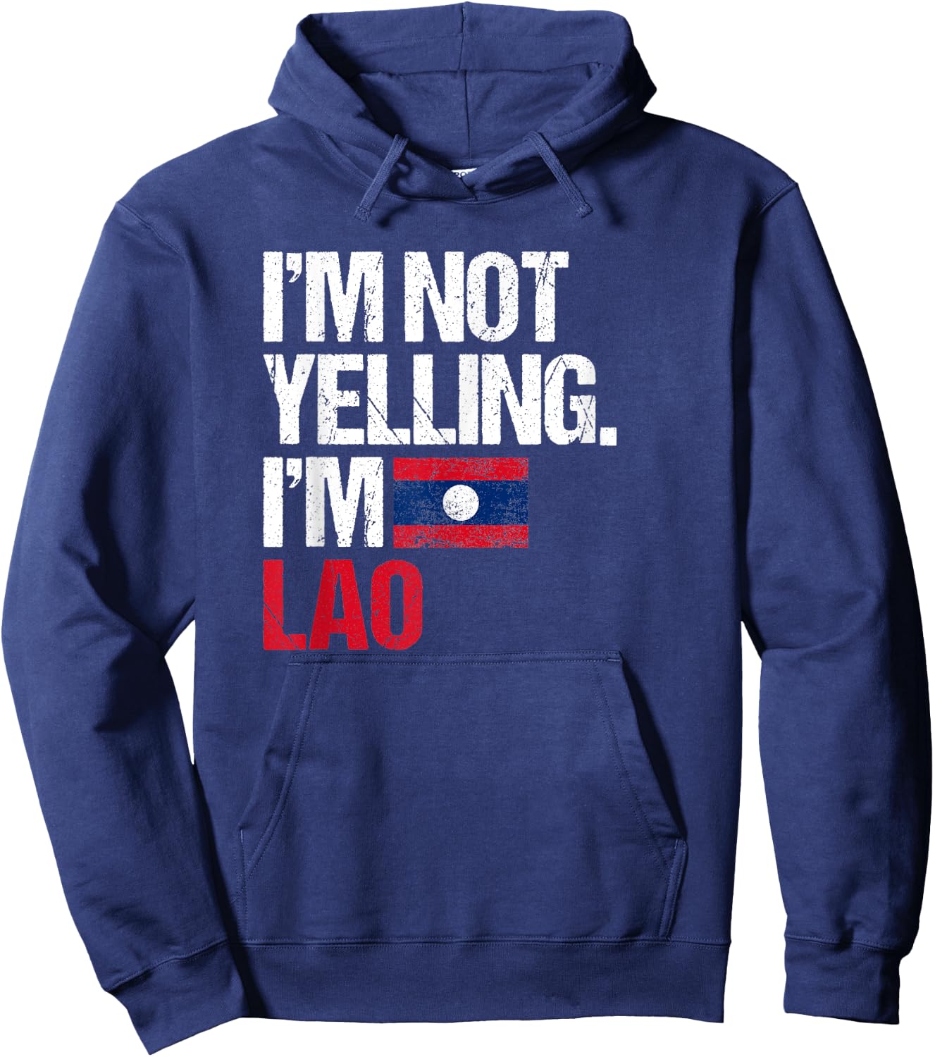 Retro Laos Apparel -Adults Lao Heritage Women, Girls Black Small Classic Fit Short Sleeve Hoodie - Hoodie | Navy