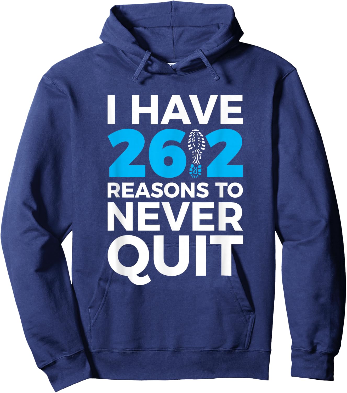 26.2 Reasons Motivational Marathon Runner Hoodie - Hoodie | Navy
