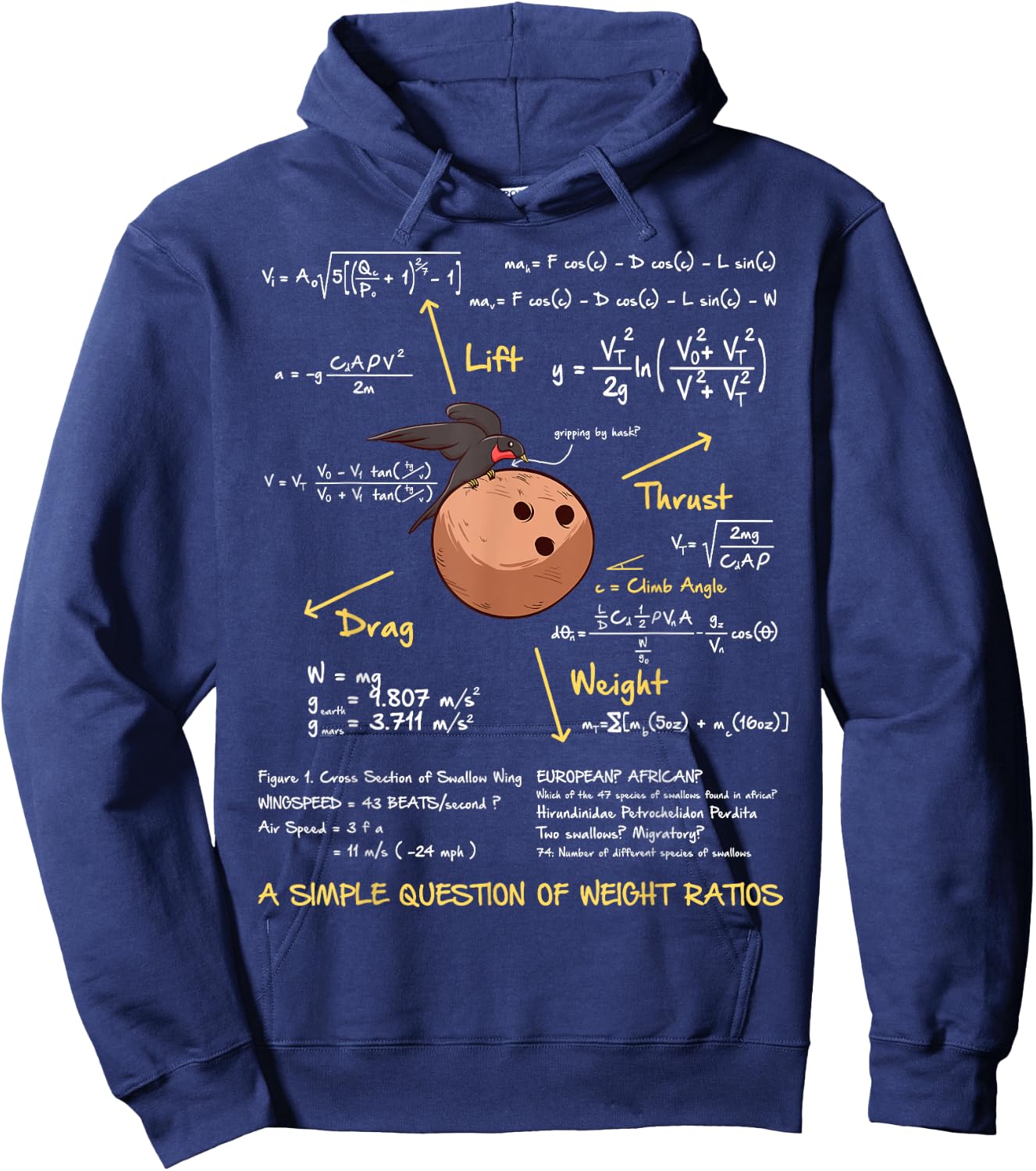 Simple Question of Weight Ratio Funny Math Teacher Geek Hoodie - Hoodie | Navy