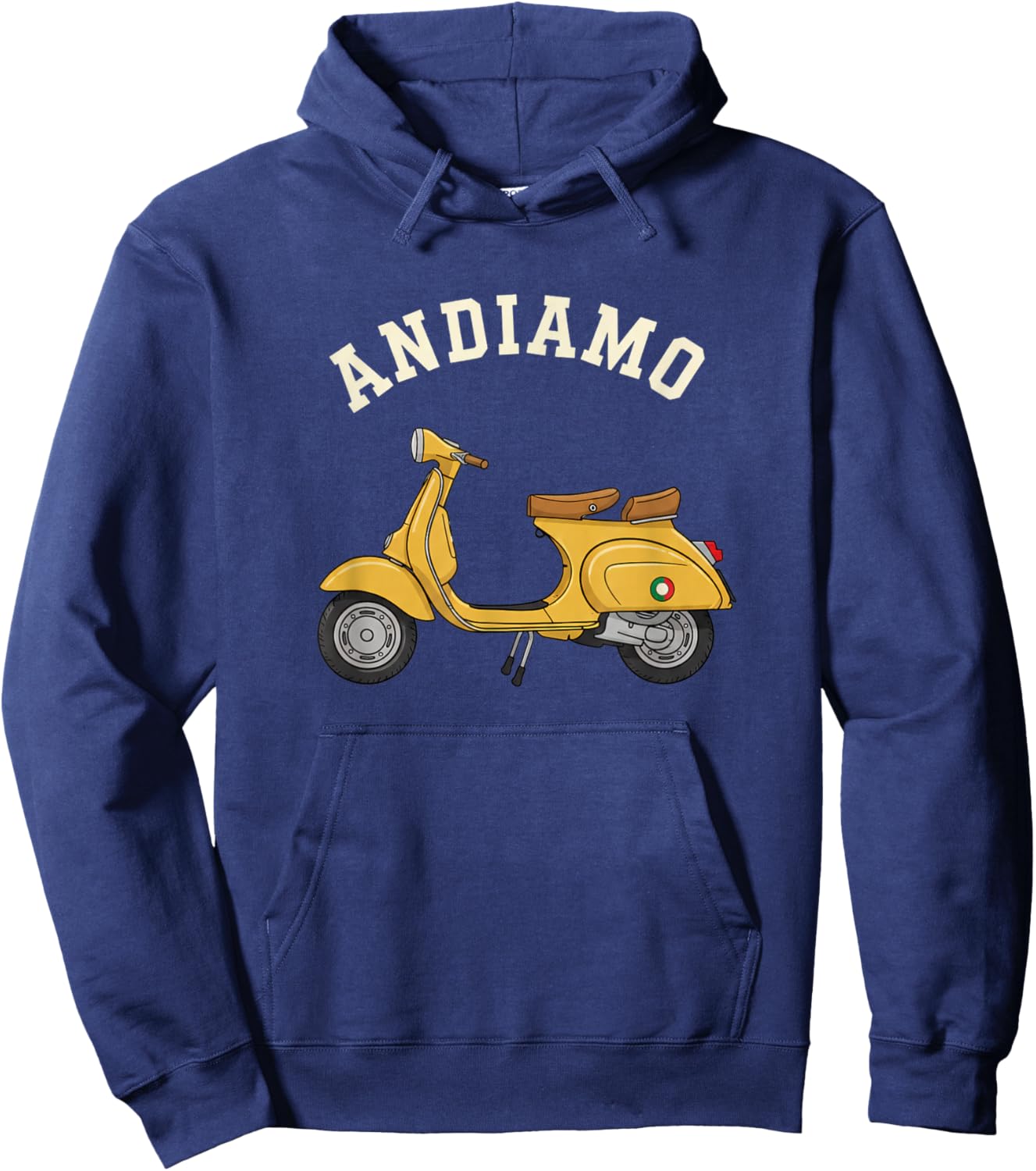 Andiamo Italy Scooter Travel Italy Vacation Hoodie - Hoodie | Navy