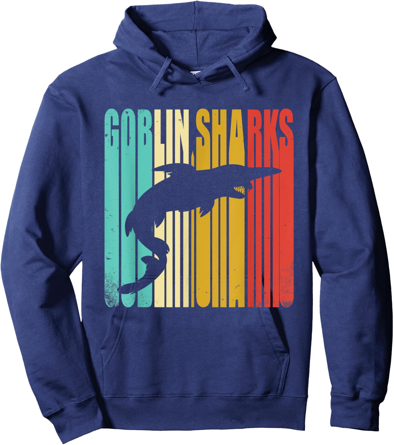 Vintage Goblin Sharks Shirt Hoodie - Hoodie | Navy