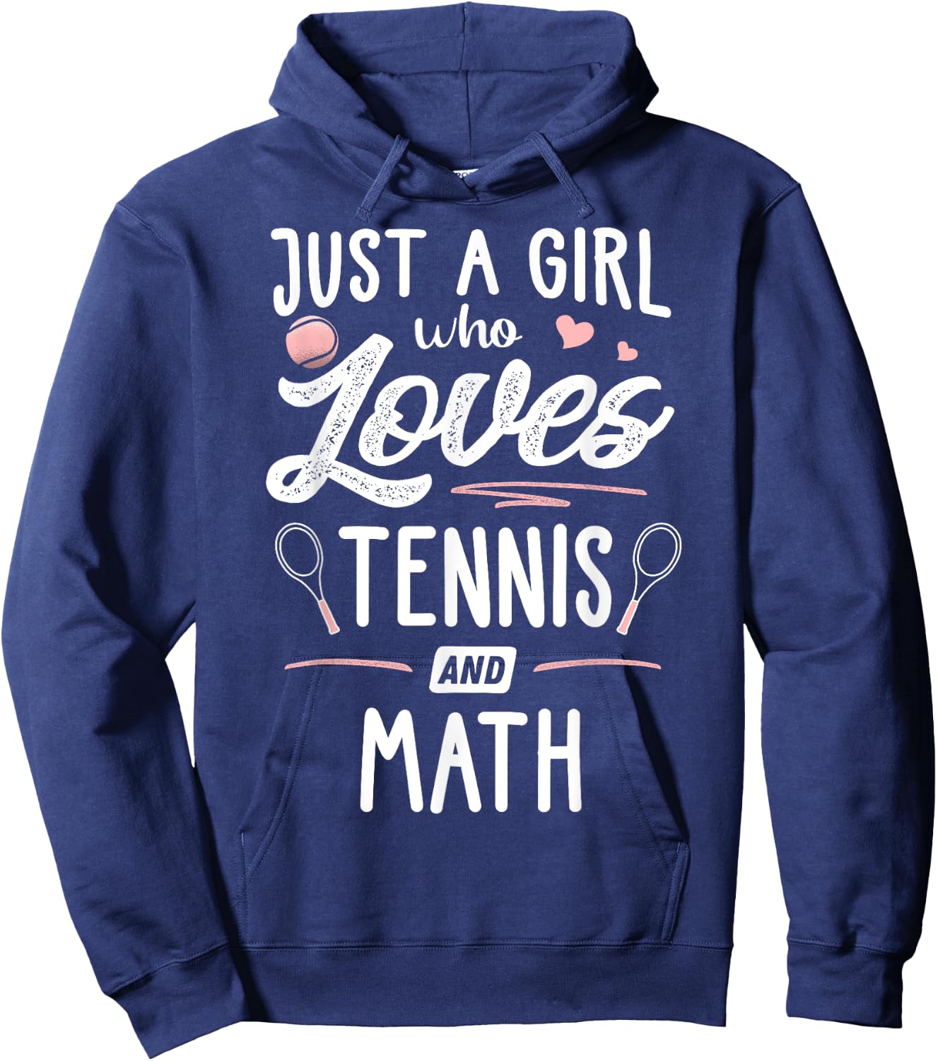 Just A Girl Who Loves Tennis And Math Gift Women Hoodie - Hoodie | Navy