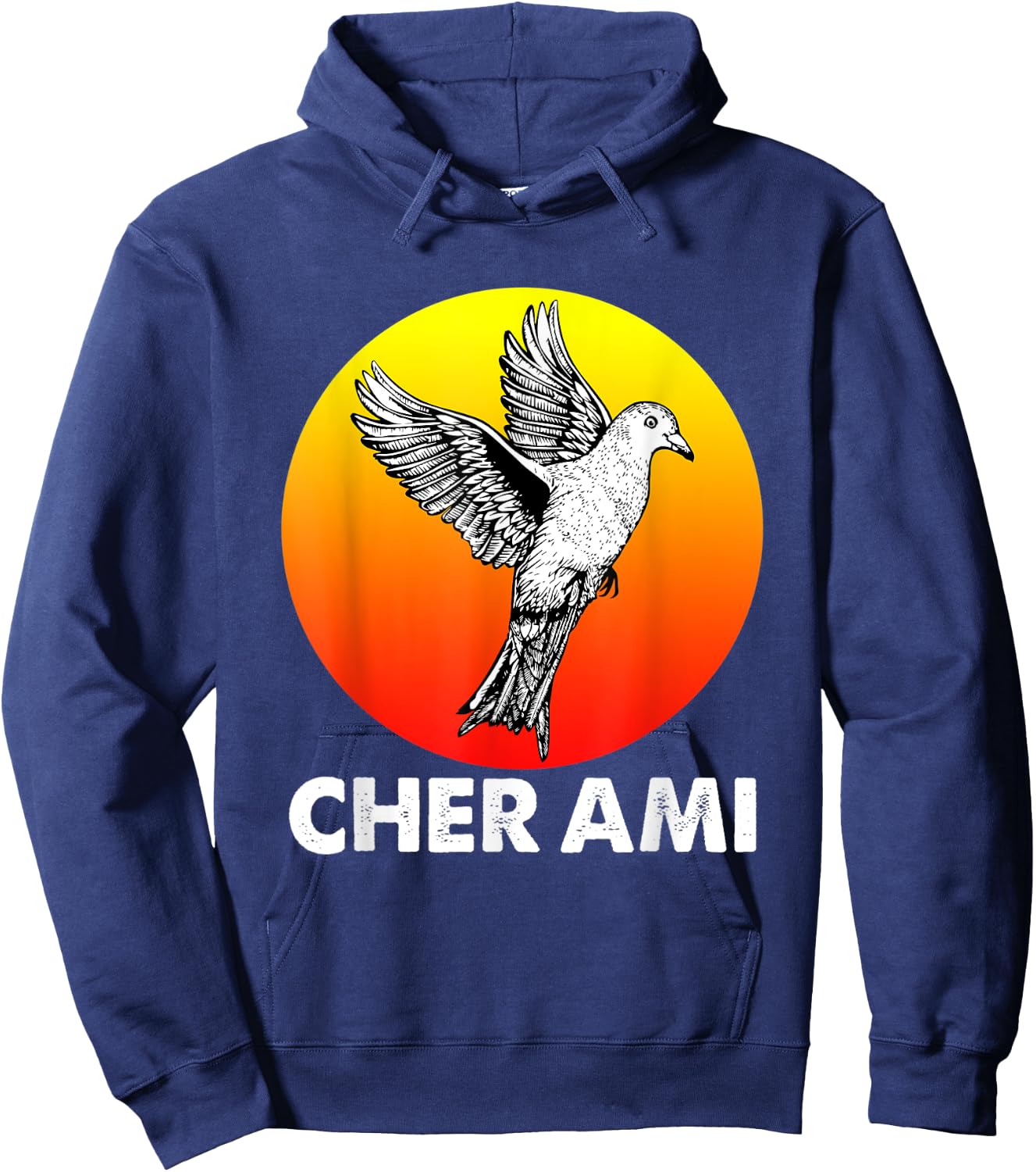 Cher Ami World War Hero Carrier Pigeon Hoodie - Hoodie | Navy