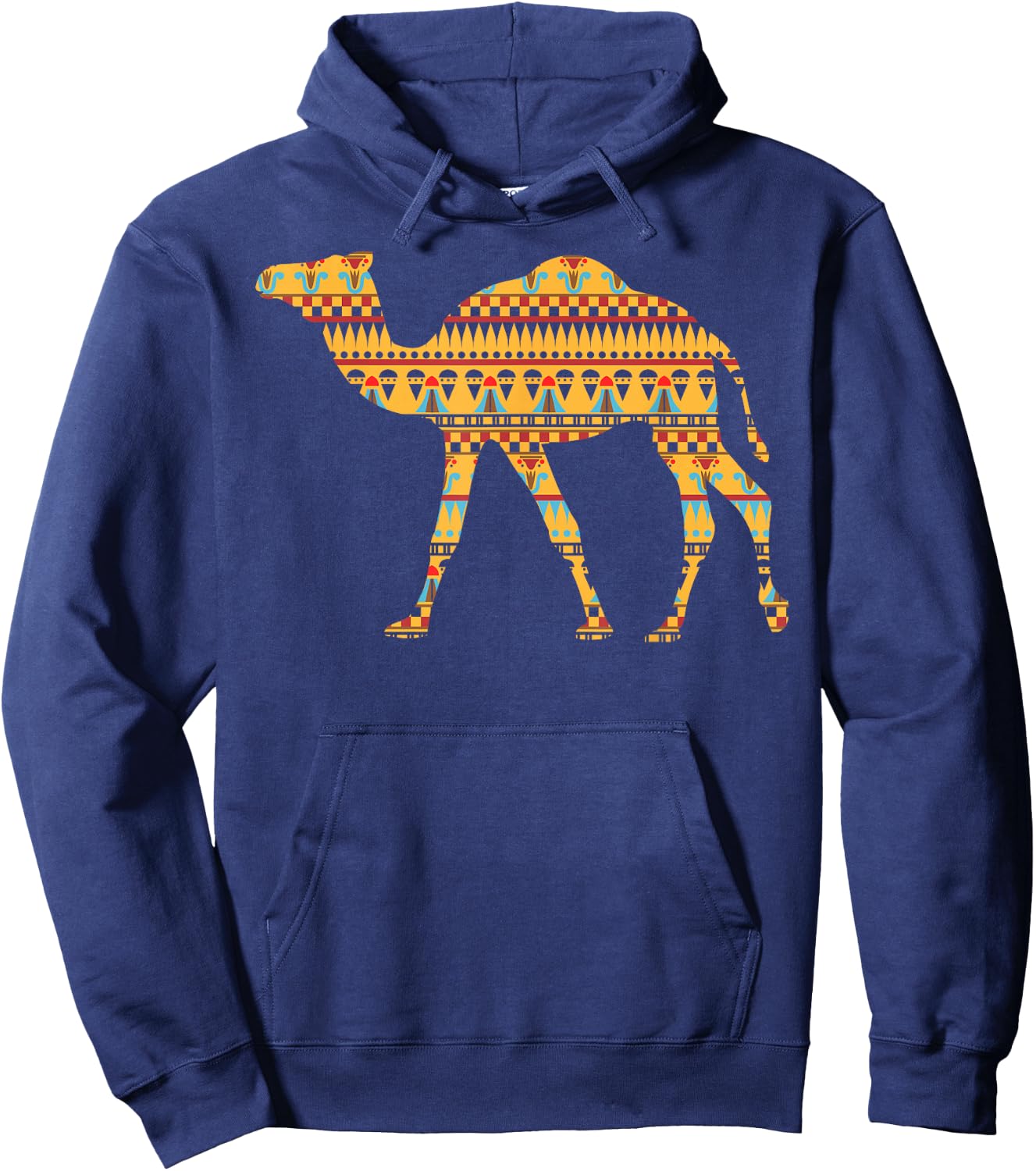 Camel T Shirt Middle Eastern Rug Pattern Women Men Kids Hoodie - Hoodie | Navy