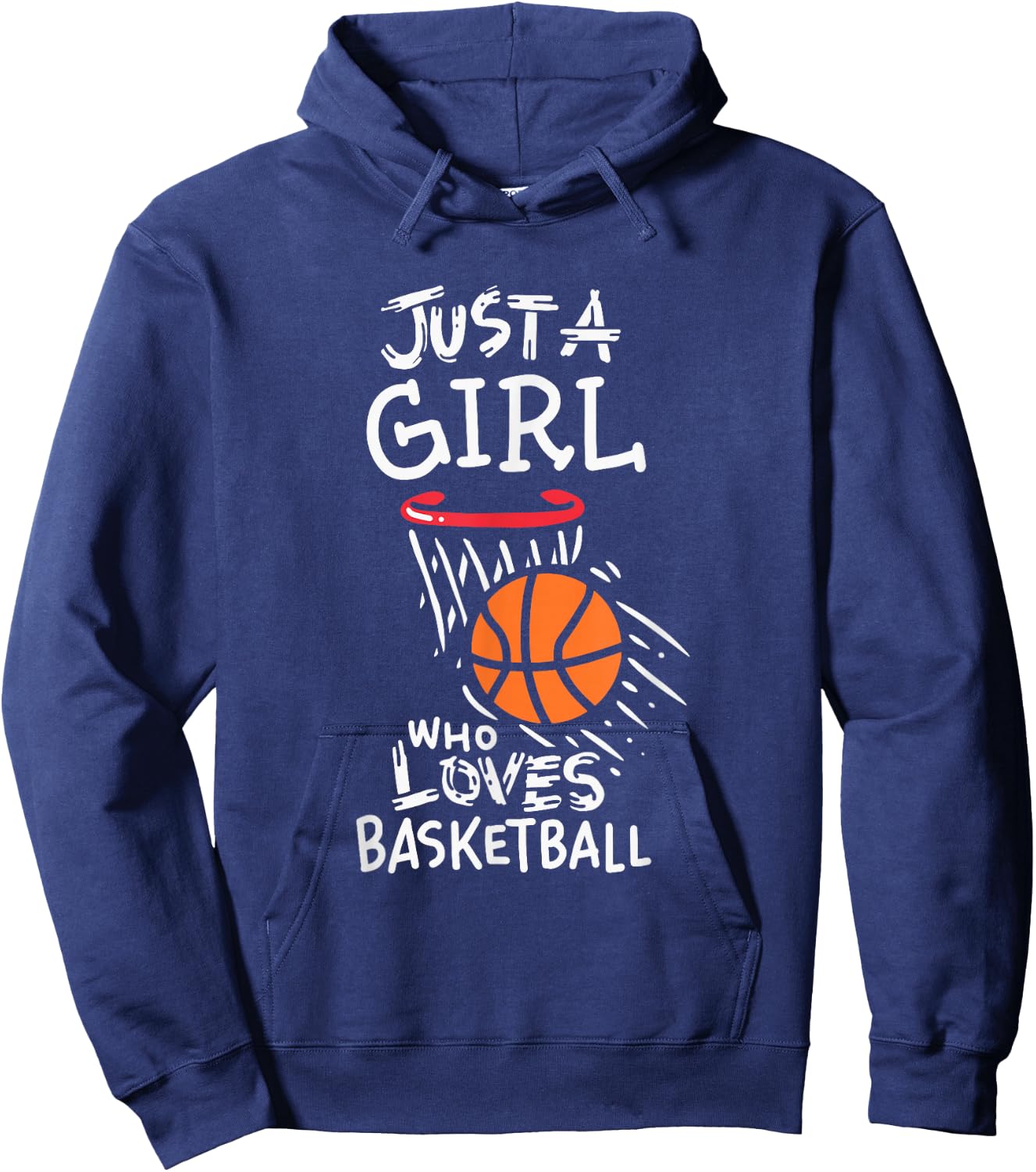 Just a girl who loves to play basketball Hoodie - Hoodie | Navy