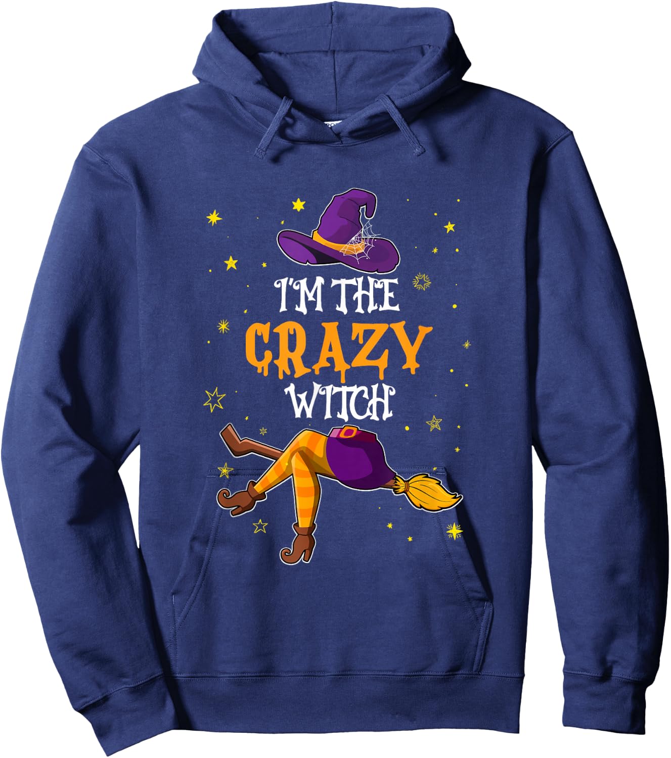 I'm The Crazy Witch Funny Halloween Matching Group Costume Hoodie - Hoodie | Navy