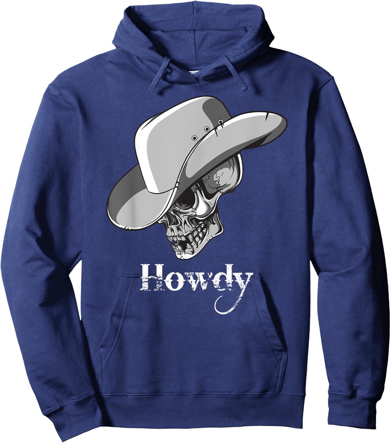 Cowboy Skeleton Howdy Hoodie - Hoodie | Navy