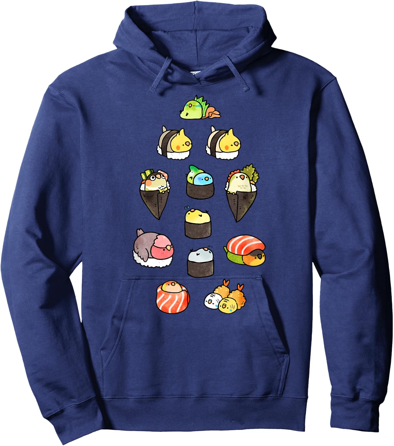Bird Sushi Cute Hoodie - Hoodie | Navy