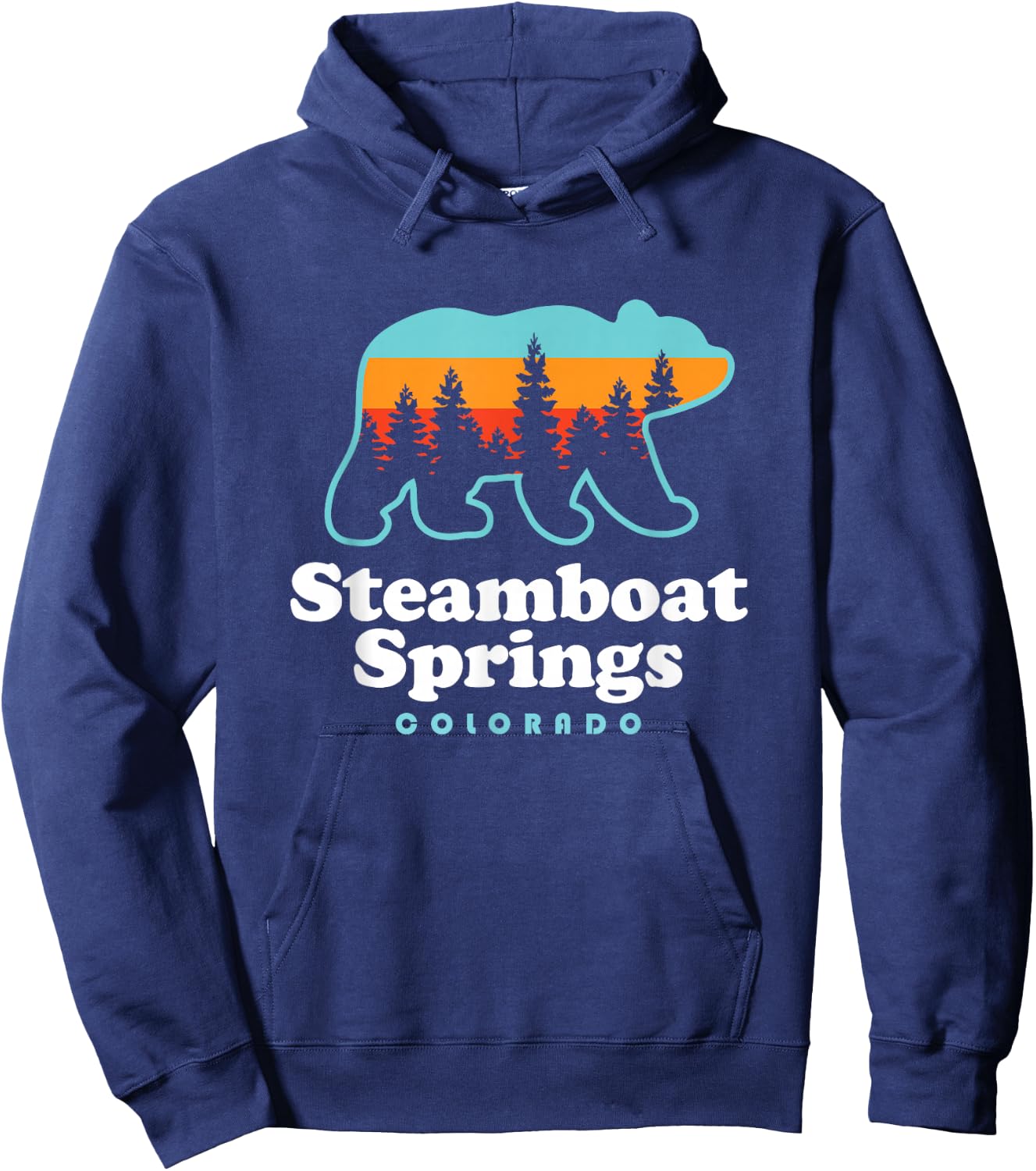Steamboat Springs Colorado Bear Hoodie - Hoodie | Navy