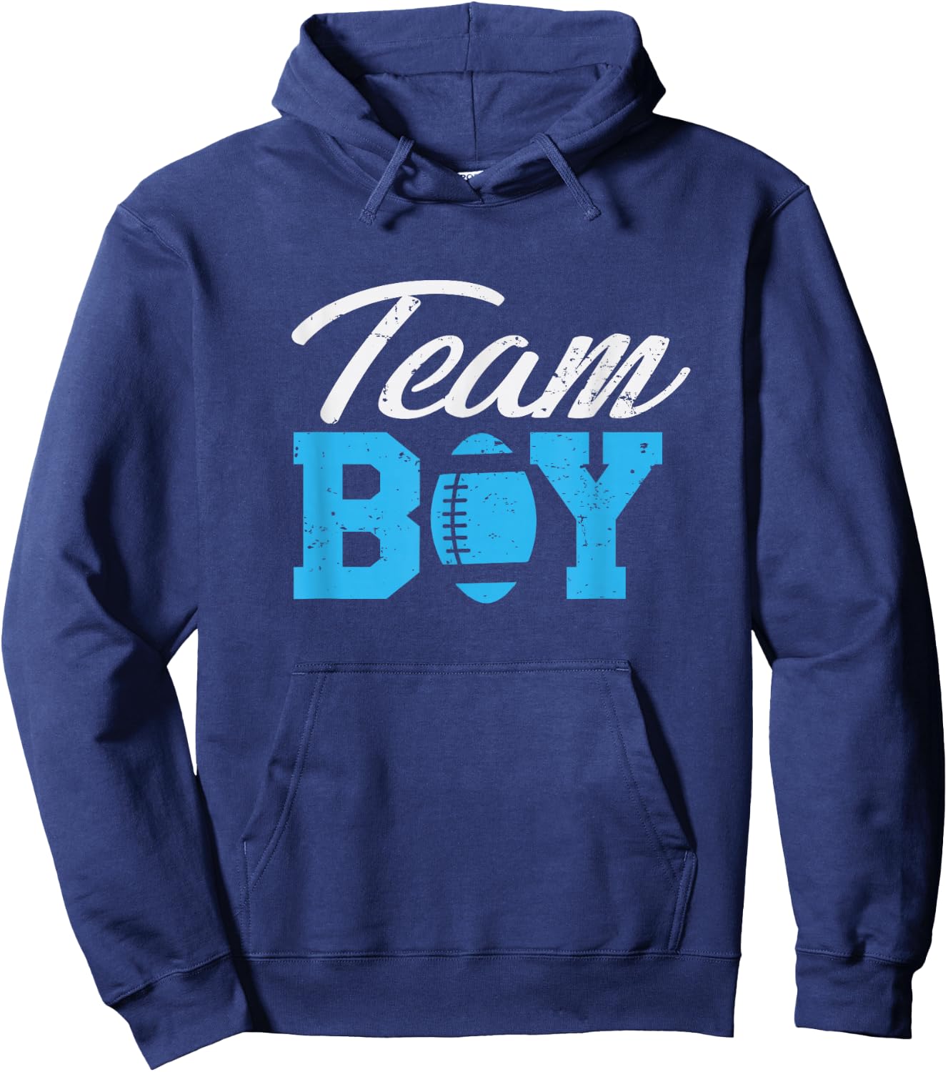 Team Boy Gender Reveal Shirts Graphic Football Gift Hoodie - Hoodie | Navy