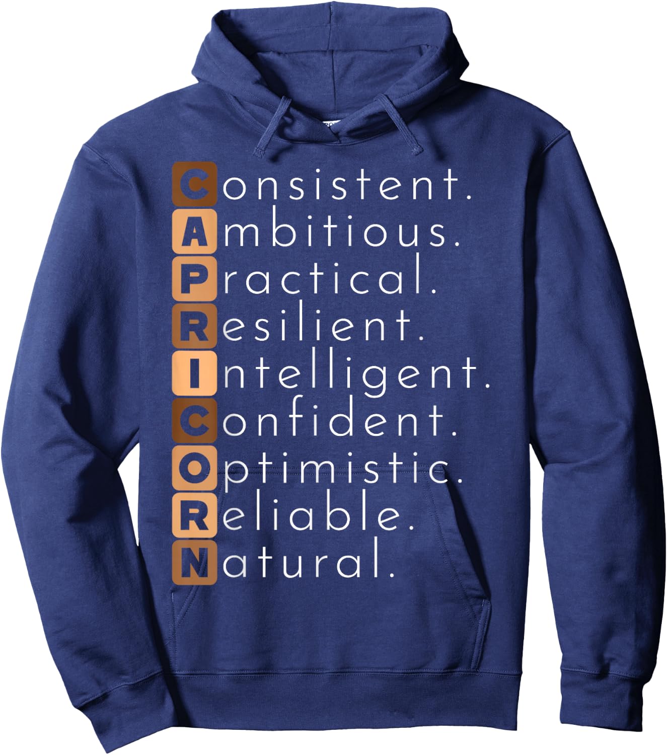 Capricorn Zodiac Sign Men Women Kids Horoscope Birthday Hoodie - Hoodie | Navy
