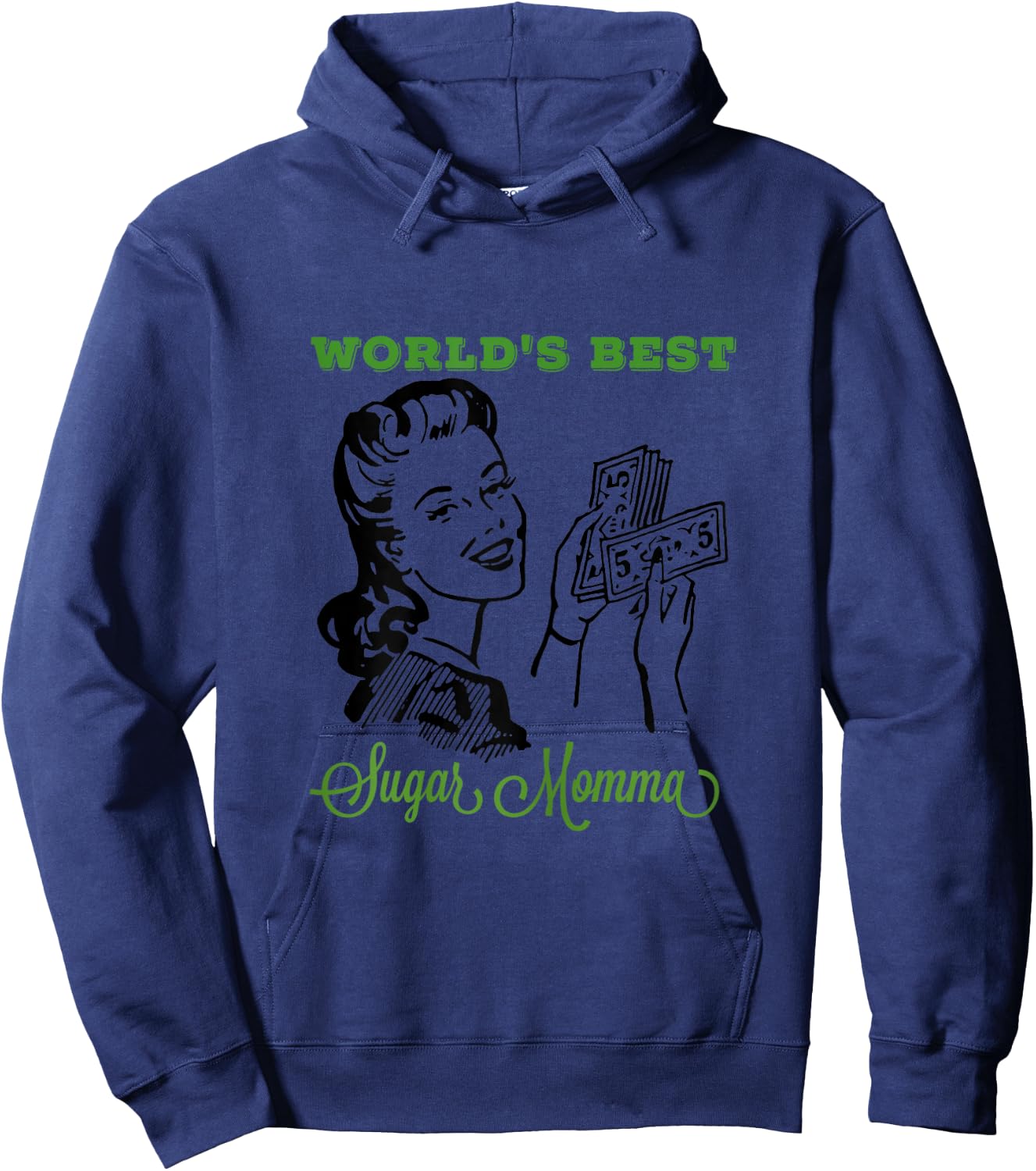 World's Best Sugar Momma Mother's Day Adult Graphic Hoodie - Hoodie | Navy