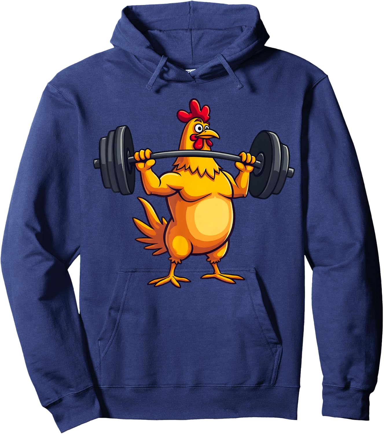 Funny Chicken Workout Gym Fitness Weightlifting Hoodie - Hoodie | Navy