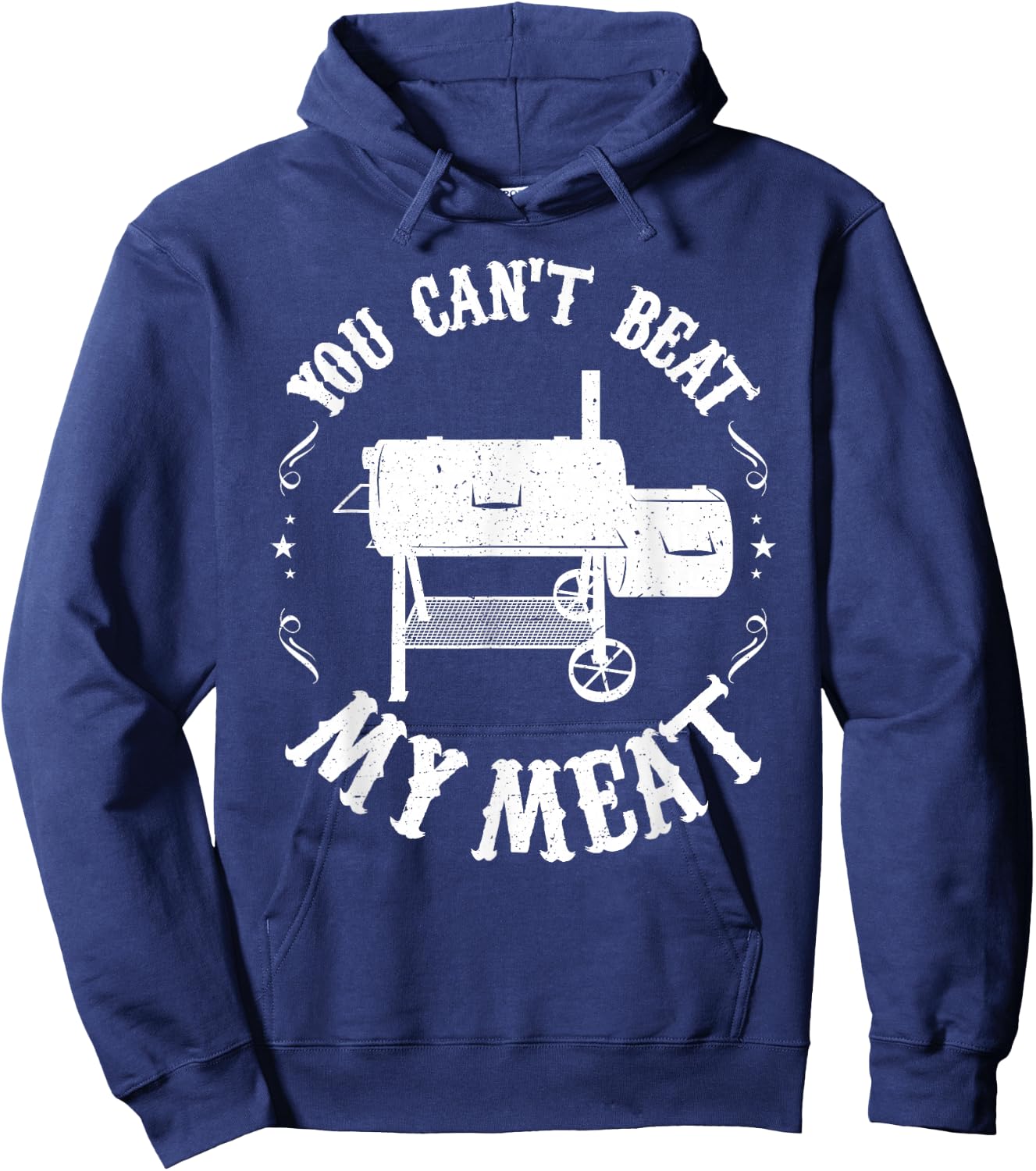 Funny BBQ Pit Reverse Flow Smoker Accessory Dad Grill Gift Hoodie - Hoodie | Navy