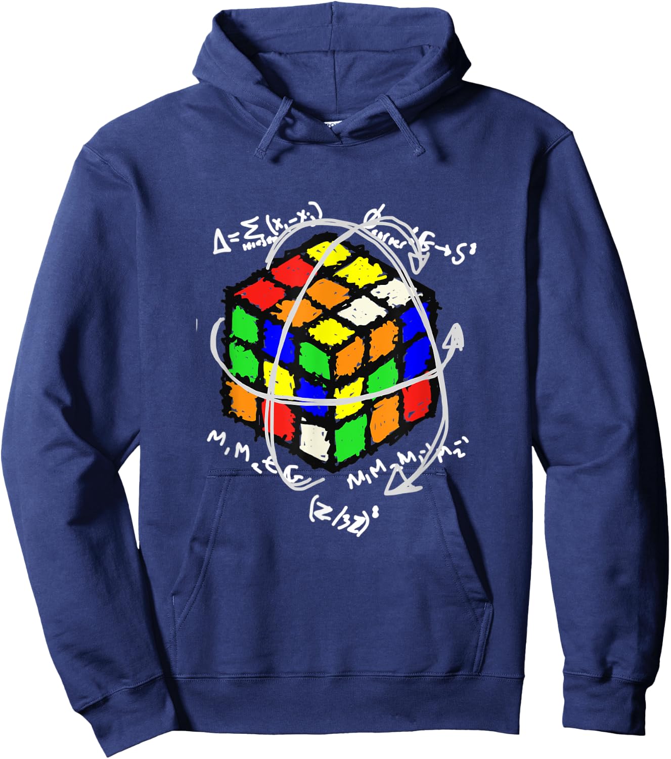 Funny Sheldon Nerdy Puzzle Cube Group Theory Math Teacher Hoodie - Hoodie | Navy
