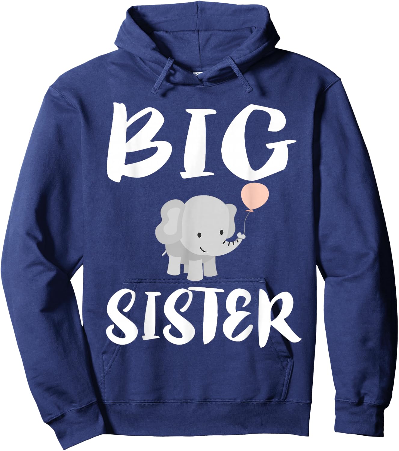 Big Sister Elephant Cute Girl Gift Hoodie - Hoodie | Navy