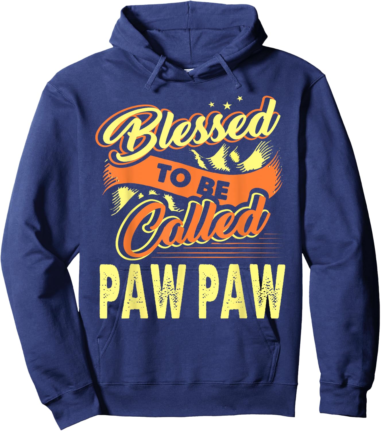 Fathers Day Blessed To Be Called Paw Paw Gift Hoodie - Hoodie | Navy