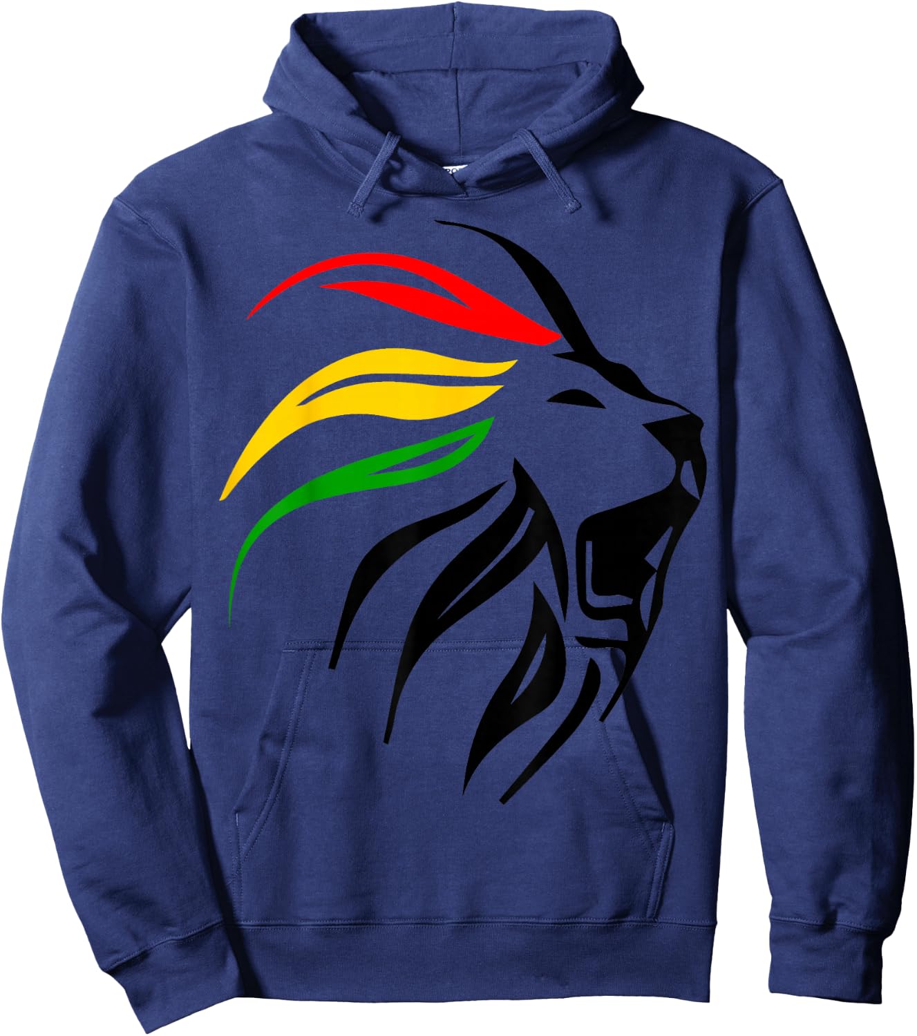 Rasta Lion & Rastafari Colours for Reggae & Jamaica Lovers Hoodie - Hoodie | Navy