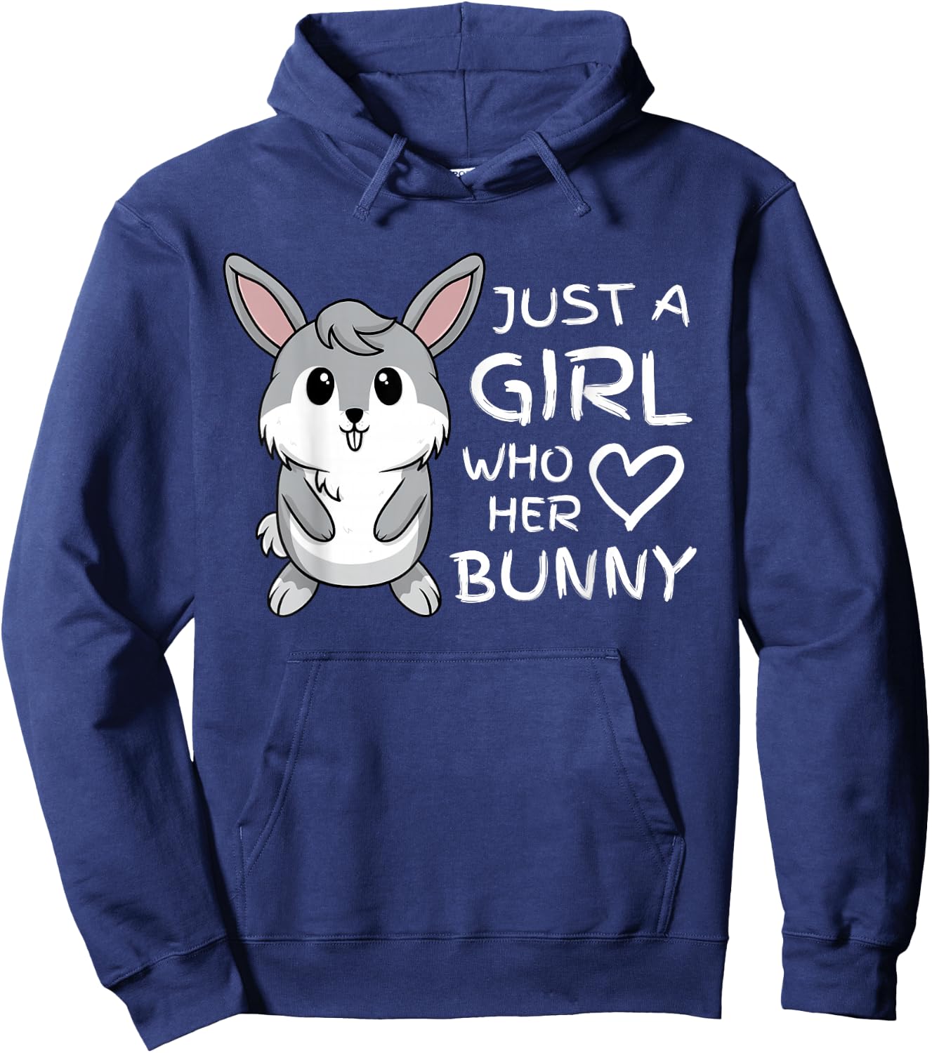 Just a Girl Who Loves Her Rabbit And Bunny Pet Hoodie - Hoodie | Navy