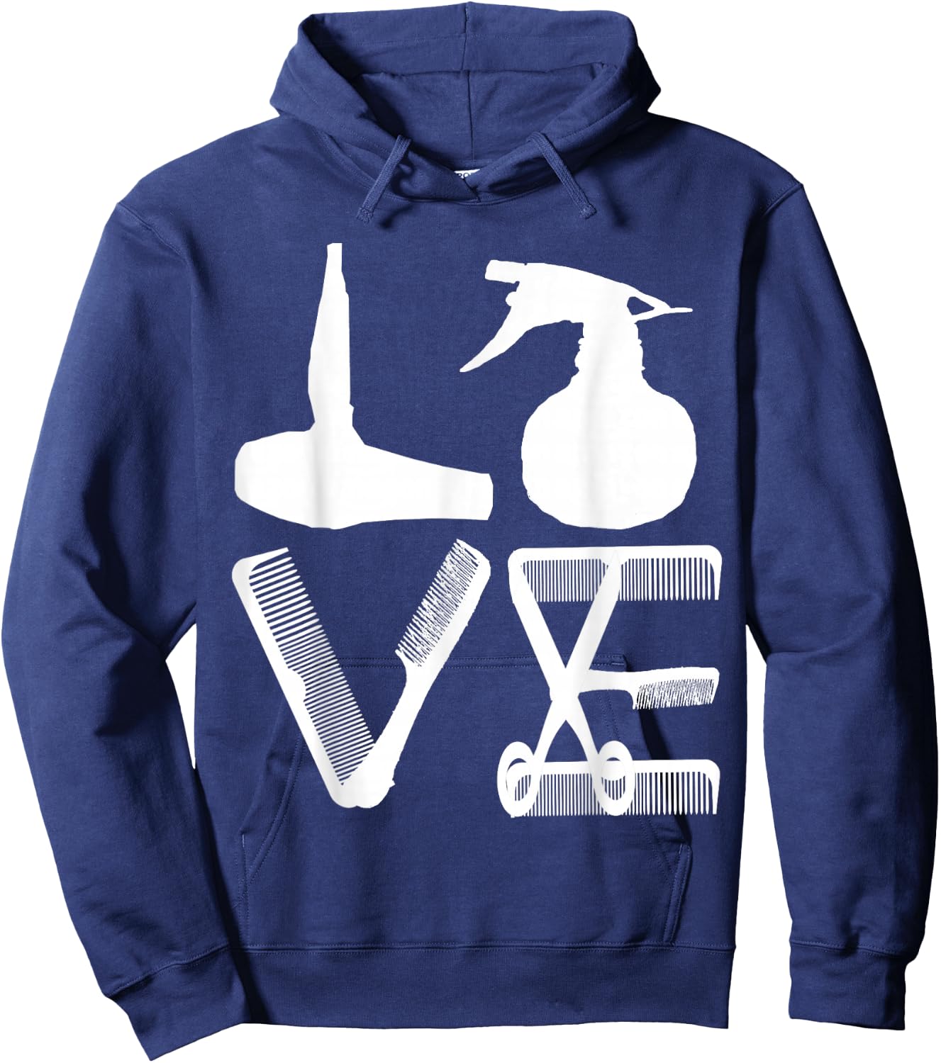 Hairdresser Love Hair Salon Haircutter Hairstylist Barber Hoodie - Hoodie | Navy