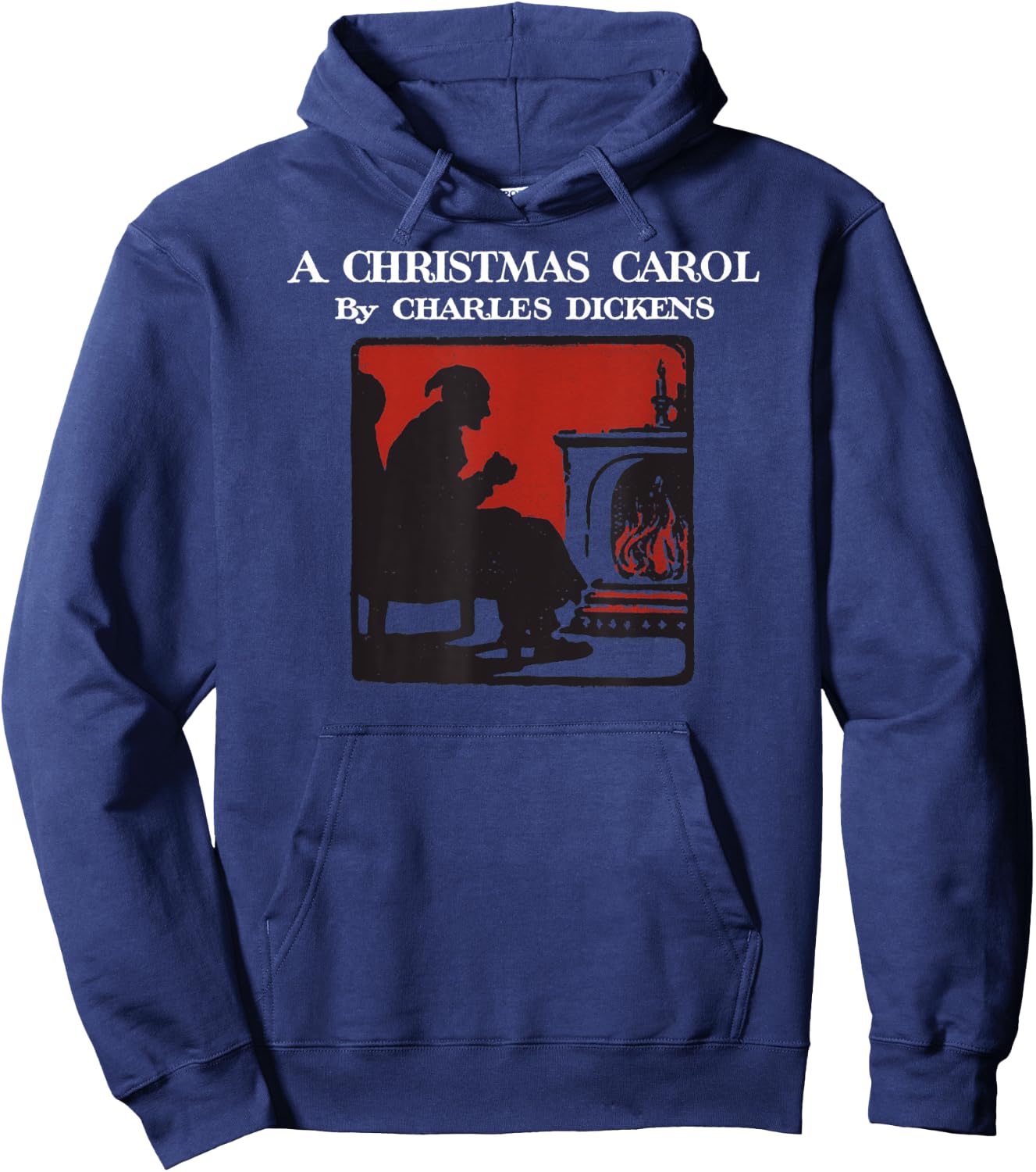Charles Dickens Vintage Scrooge A Christmas Carol Book Art Hoodie - Hoodie | Navy
