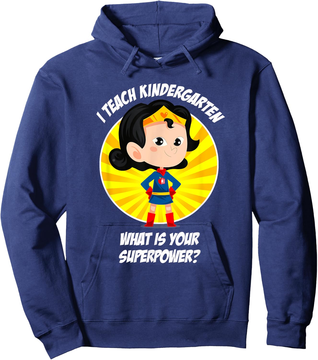 Kindergarten Teacher Superpower Hoodie - Hoodie | Navy