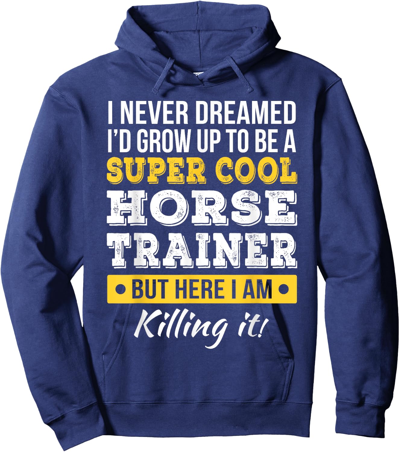 Horse Trainer Shirts Only Horse Trainer Funny Gift , Black, Small, Short Sleeve Hoodie - Hoodie | Navy