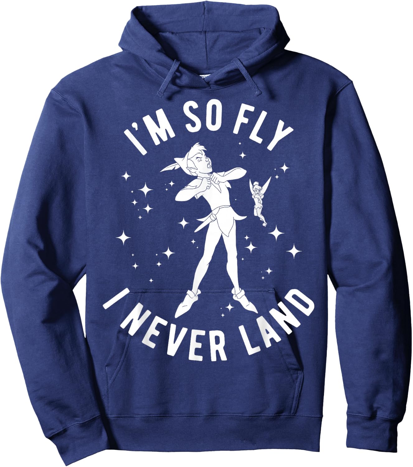 Disney Peter Pan I'm So Fly I Never Land Outline Poster Hoodie - Hoodie | Navy