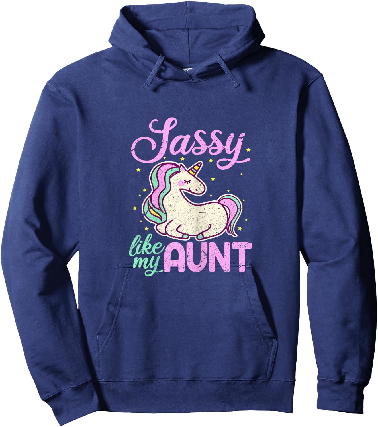 Sassy Like My Aunt Funny Unicorn Niece Hoodie - Hoodie | Navy