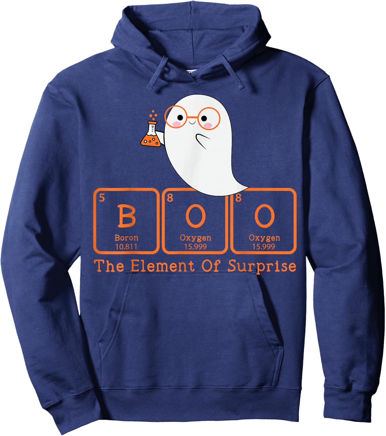 Chemistry Boo The Element Of Surprise Cute Chemist Halloween Hoodie - Hoodie | Navy