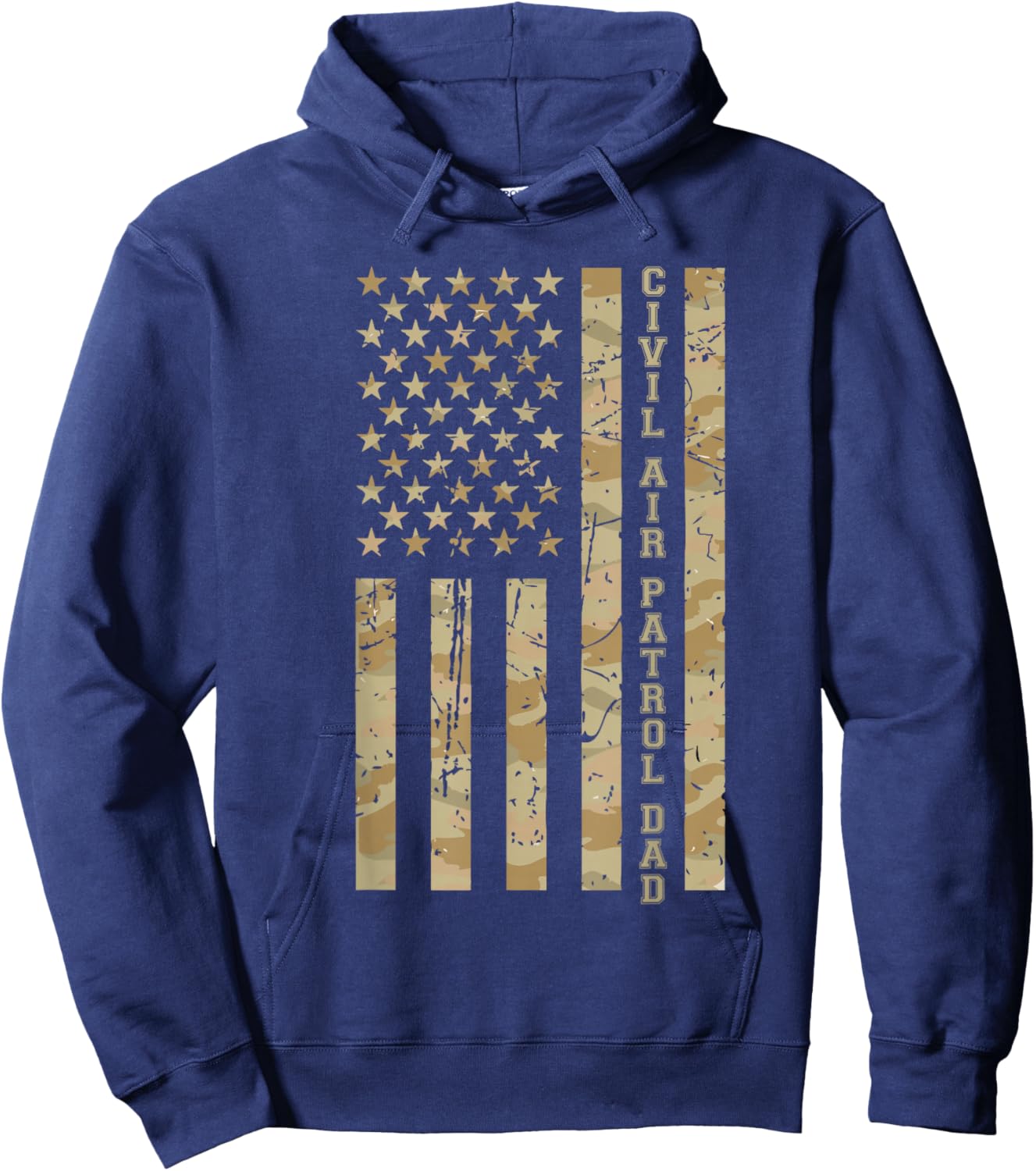 Civil Air Patrol Dad Proud Military Family Desert Camo Hoodie - Hoodie | Navy