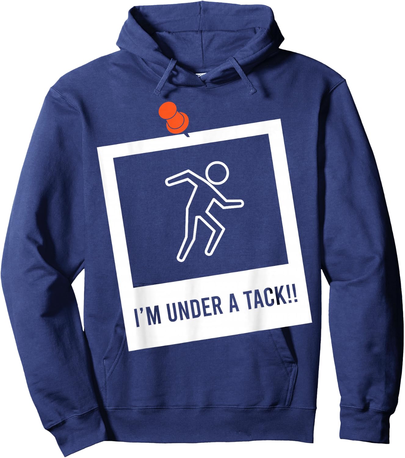 FunnyI'm Under A Tack, Attack Funny Stick Figure Person Hoodie - Hoodie | Navy