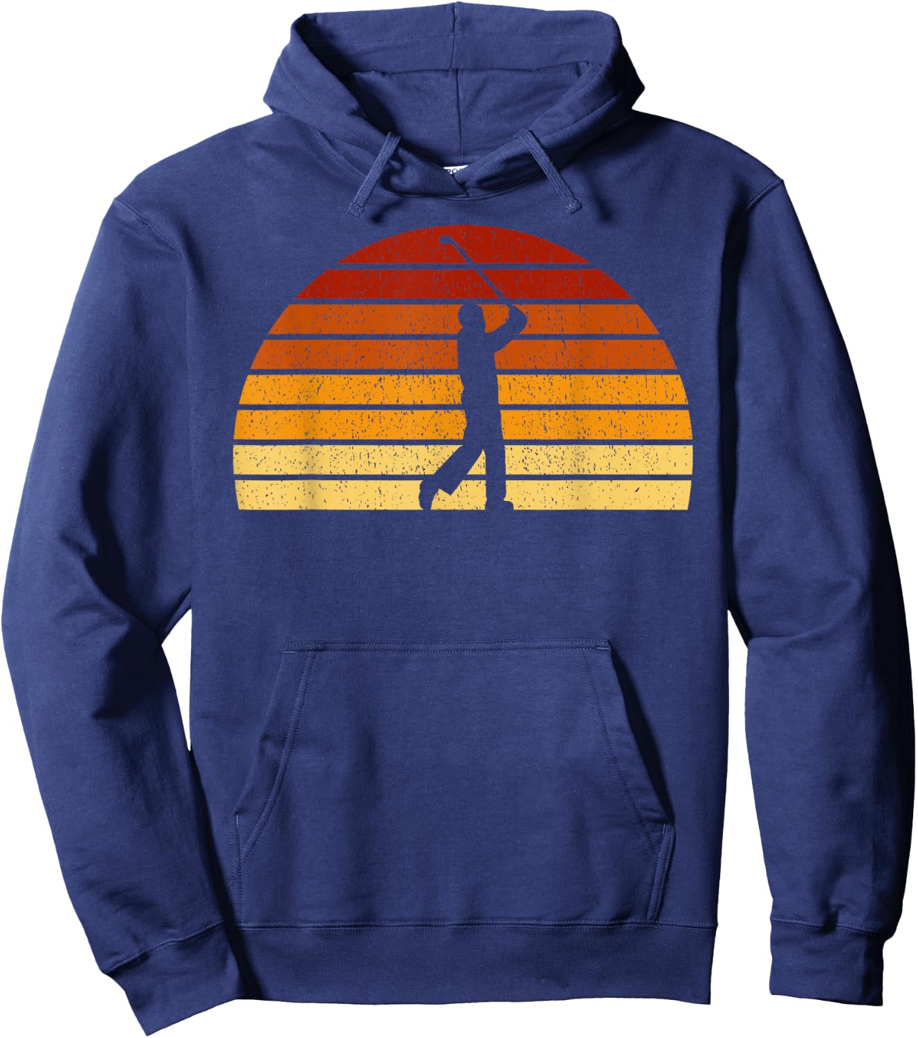 Vintage Sunset Golfing Gift Golfers Hoodie - Hoodie | Navy