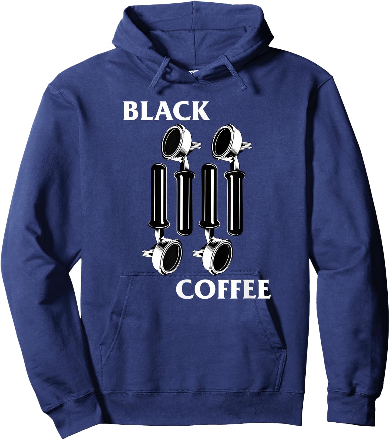 Retro Punk Rock Flag Espresso Black Coffee Lover Hoodie - Hoodie | Navy
