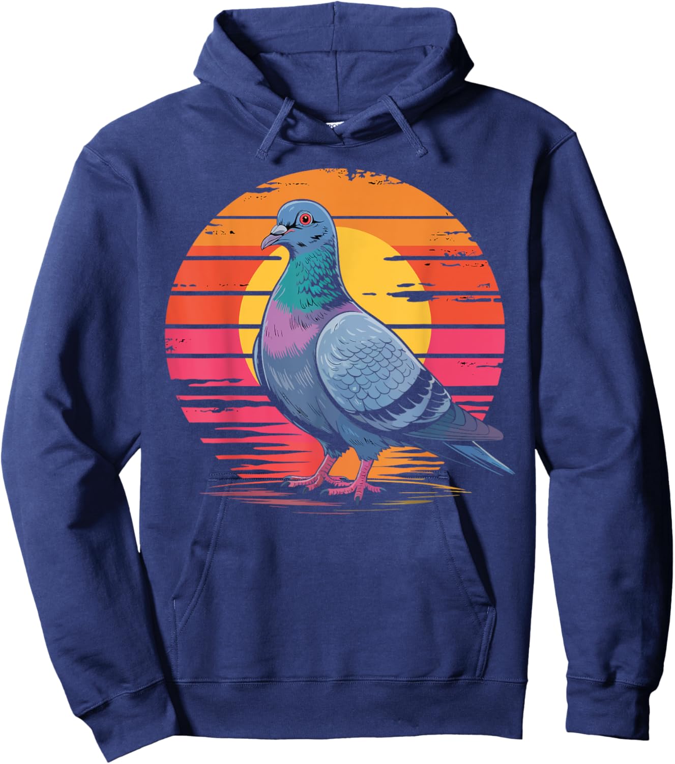 Retro Pigeon Lover Urban Birdwatching Gifts Women Hoodie - Hoodie | Navy