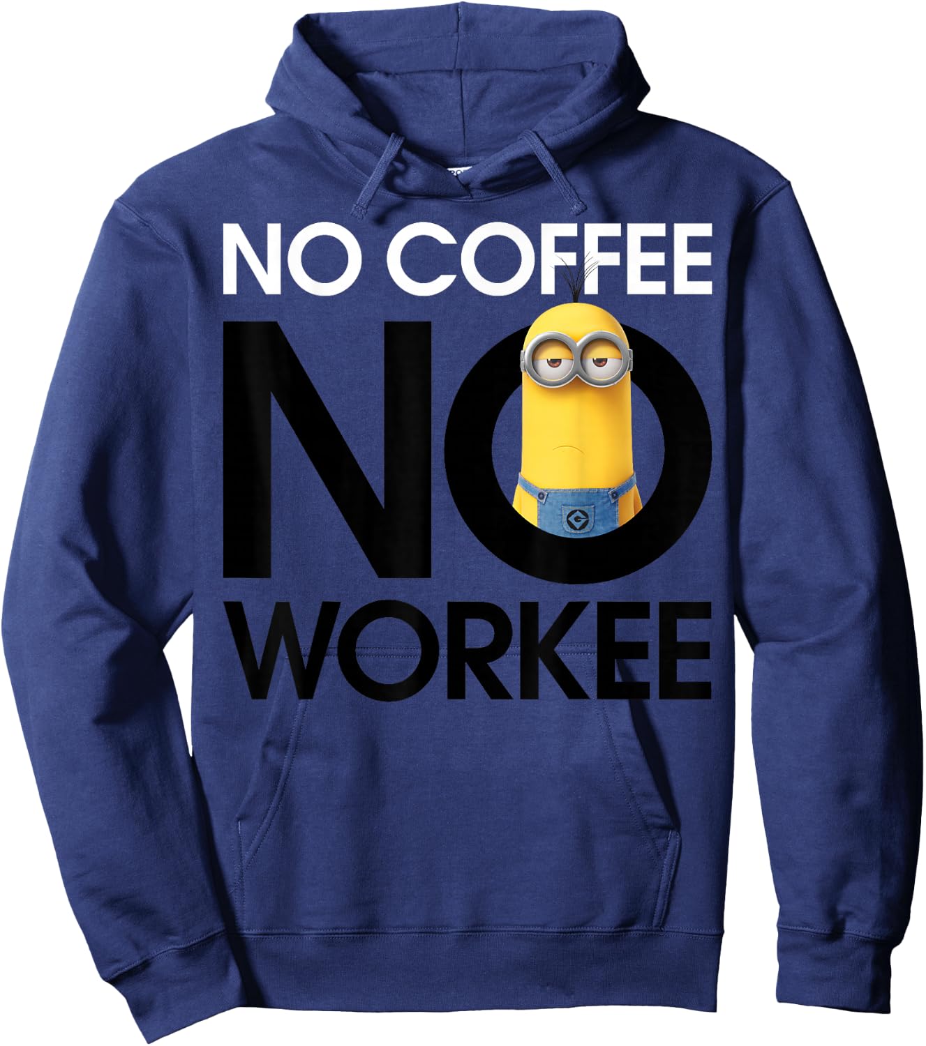Despicable Me Minions No Coffee No Workee Graphic Hoodie - Hoodie | Navy