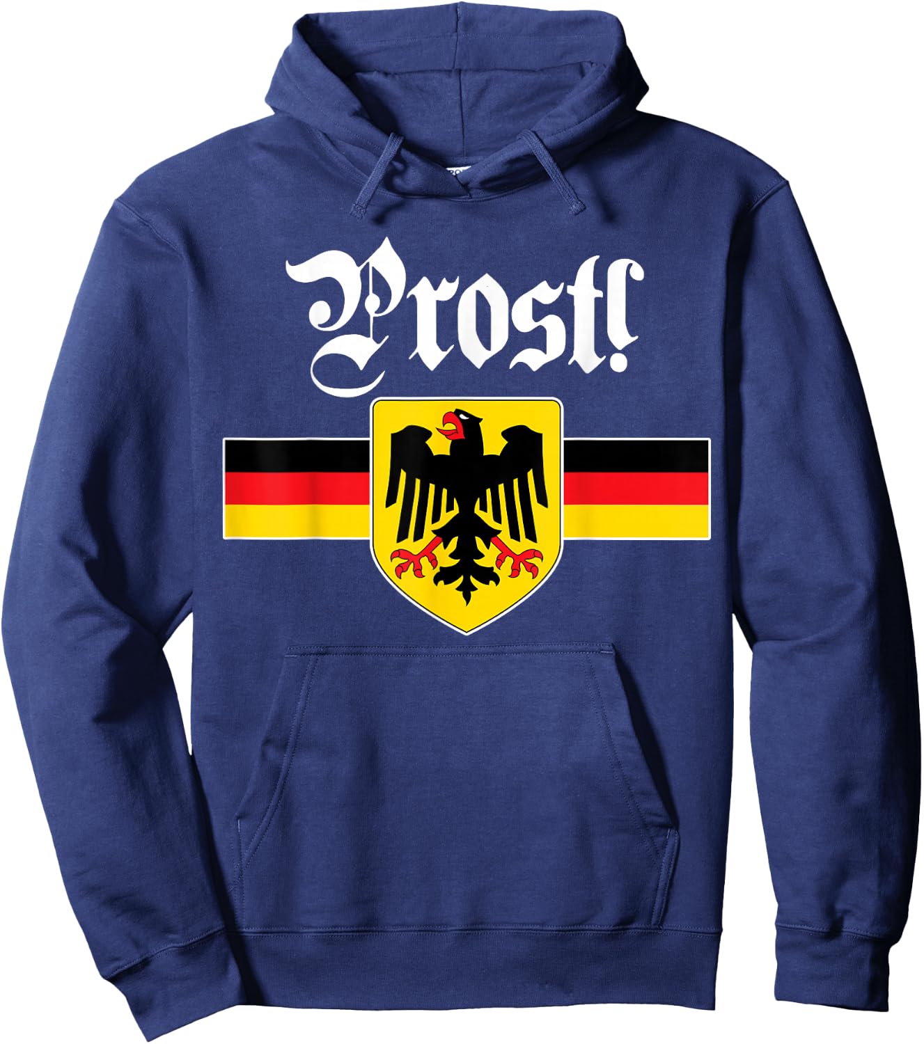 Oktoberfest by &Zoo German Coat of Arms Oktoberfest - Black, , Short Sleeve, Classic Fit, Small Hoodie - Hoodie | Navy