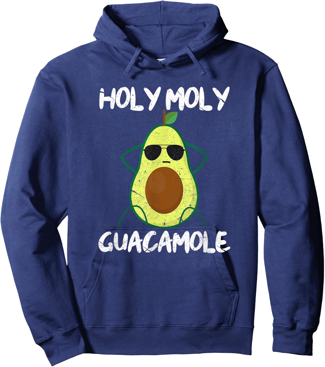 Holy Moly Guacamole Funny Avocado Vegan Veganism Hoodie - Hoodie | Navy
