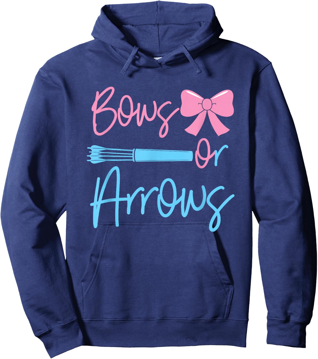 Bows or Arrows gender reveal party idea for mom or dad Hoodie - Hoodie | Navy