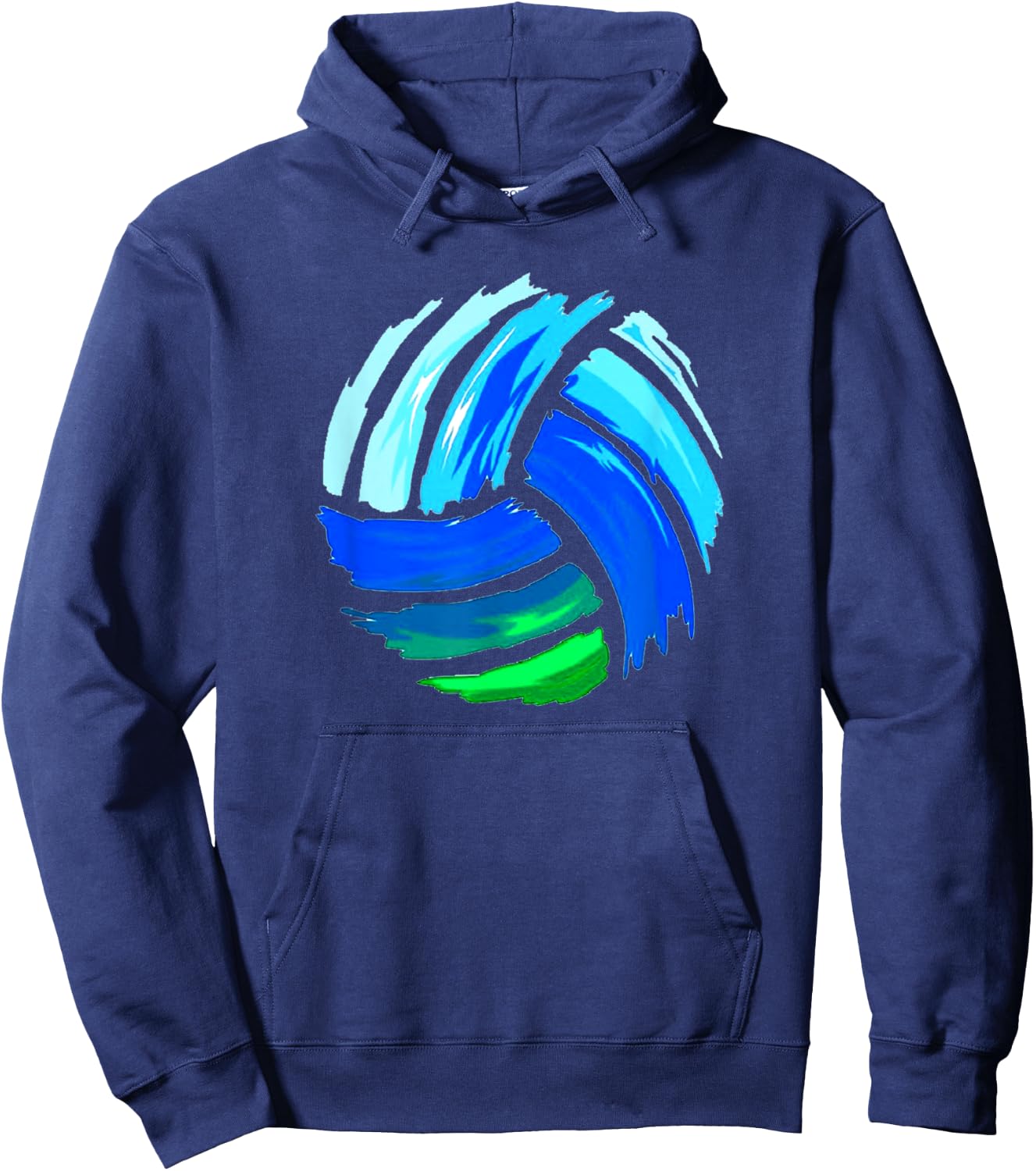 Volleyball Blue Green For Teen Girls & Boys Hoodie - Hoodie | Navy