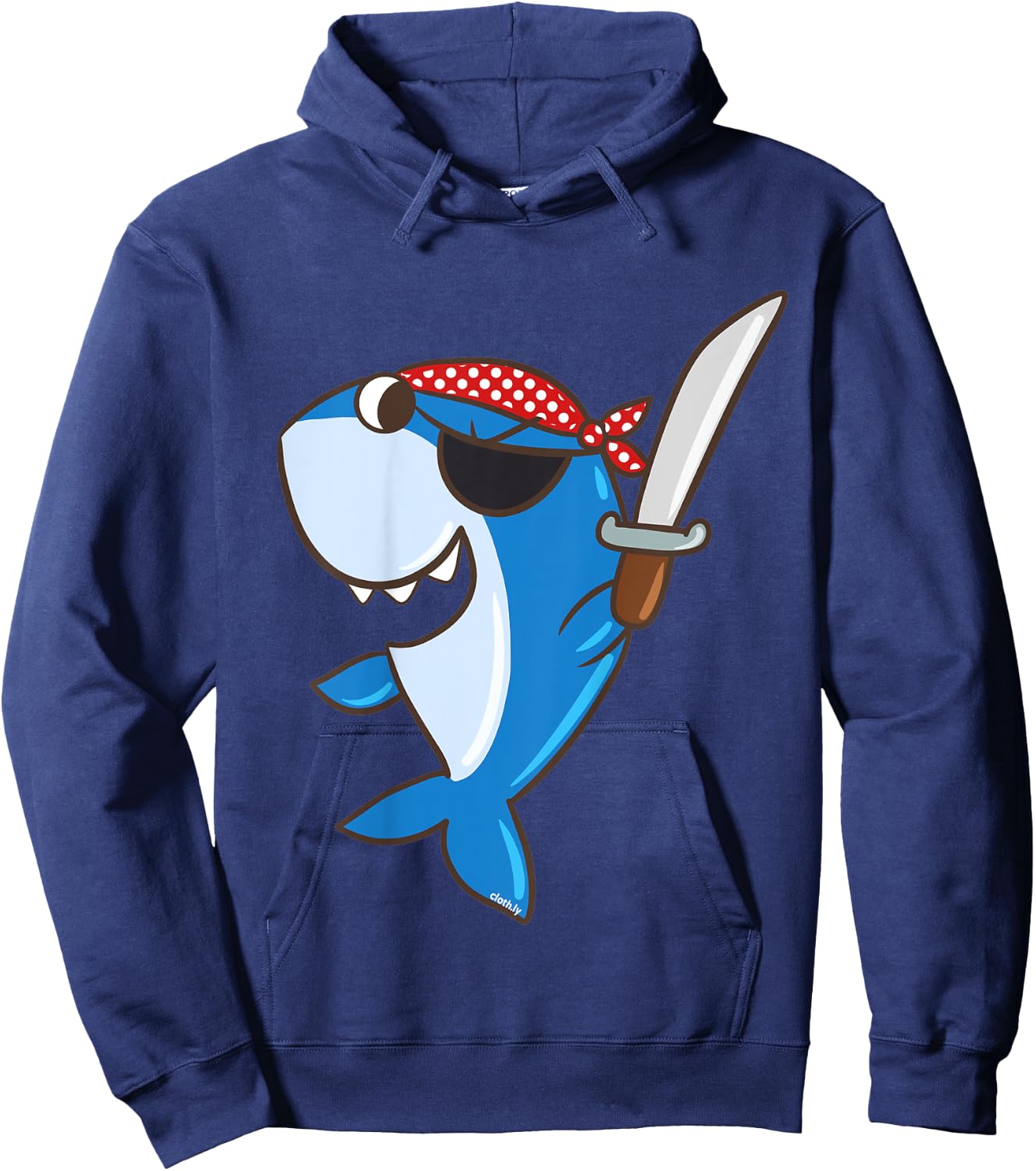 Kids Shark Pirate Cute Pirates Gift Boys Kids Shark Pirate Hoodie - Hoodie | Navy