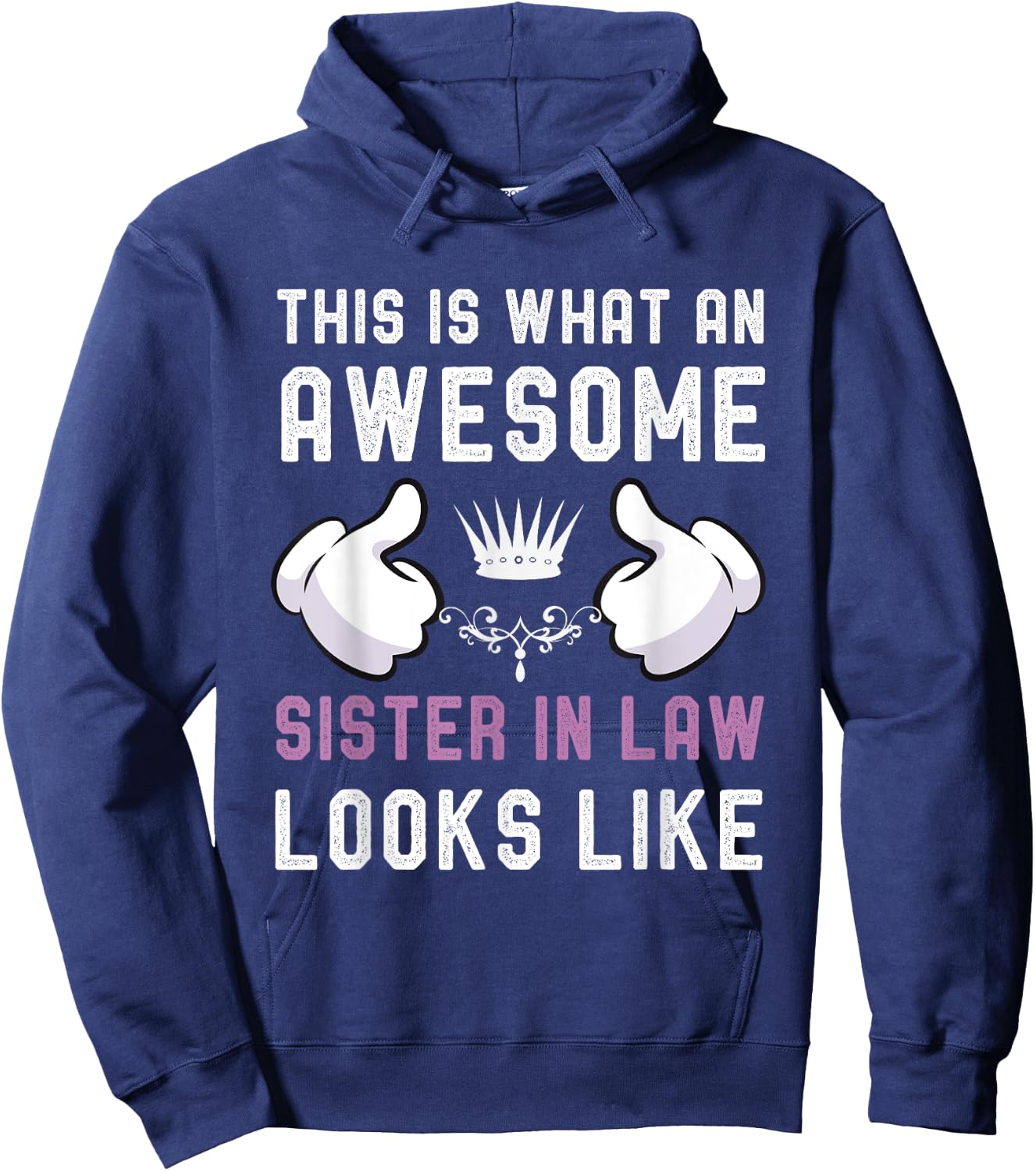 awesome sister in law Birthday Gift Cool Sisters in Law Hoodie - Hoodie | Navy
