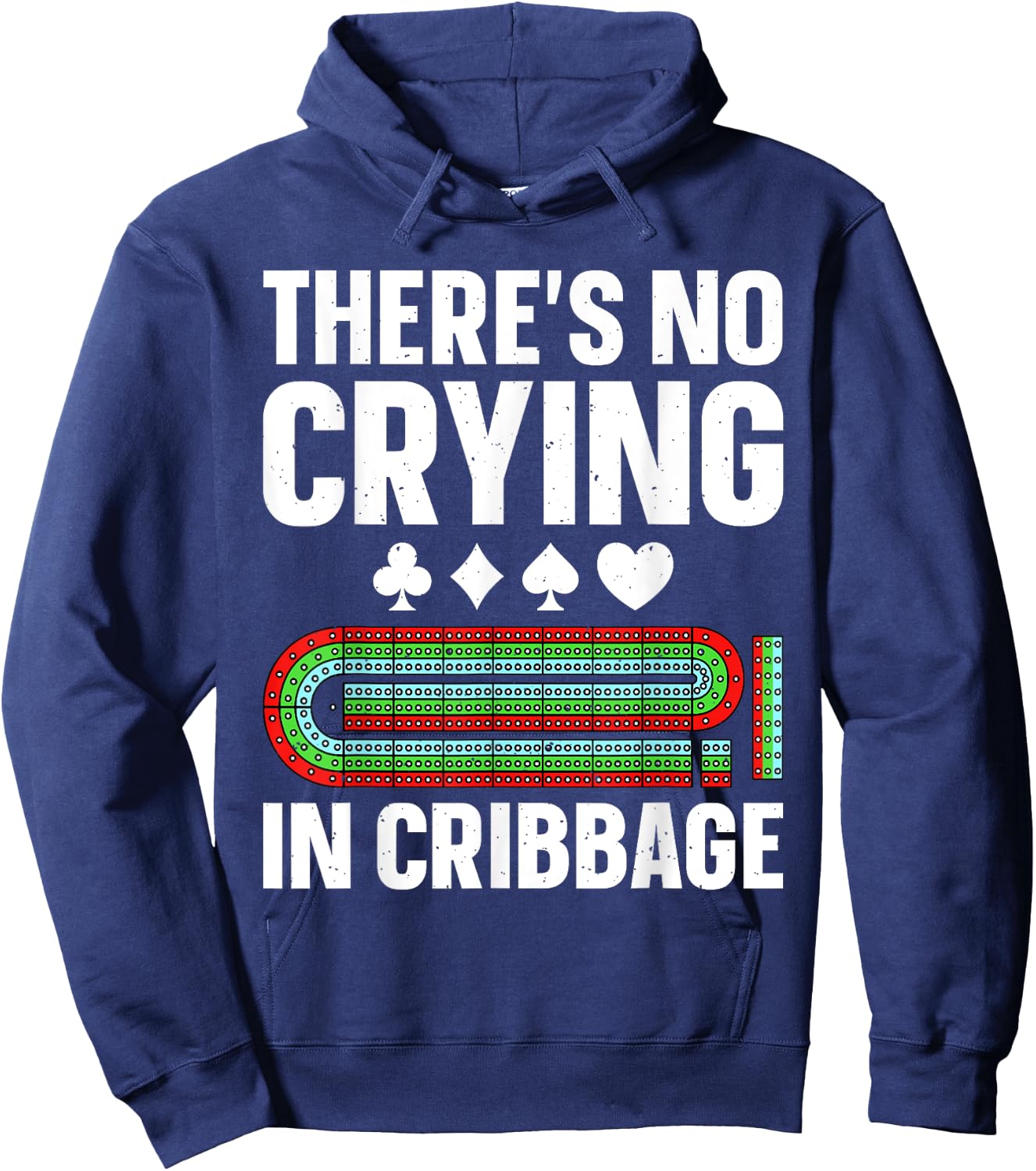 Cribbage Gift Cribbage Board Accessories & Stuff Adults Kids Black Small Short Sleeve Casual Humorous Game Cribbage-Themed Hoodie - Hoodie | Navy