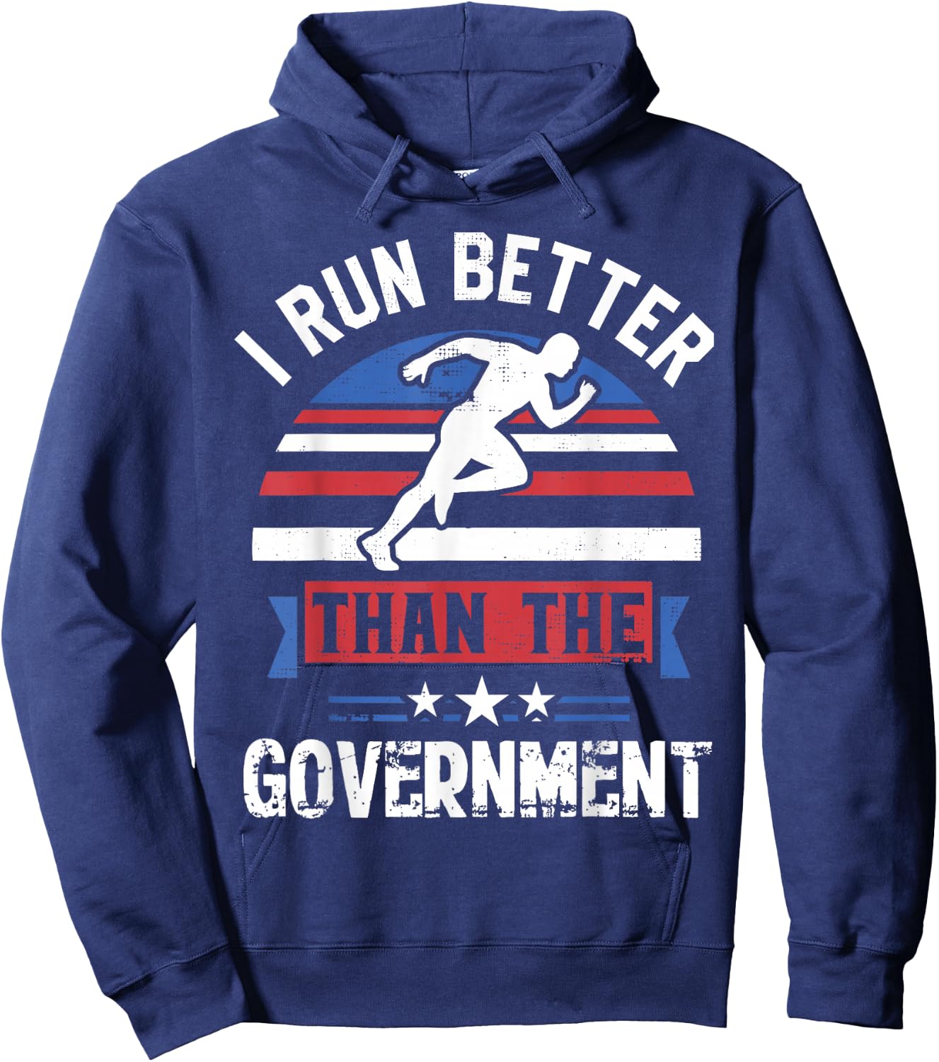 Funny I Run Better Than The Government Gift Hoodie - Hoodie | Navy
