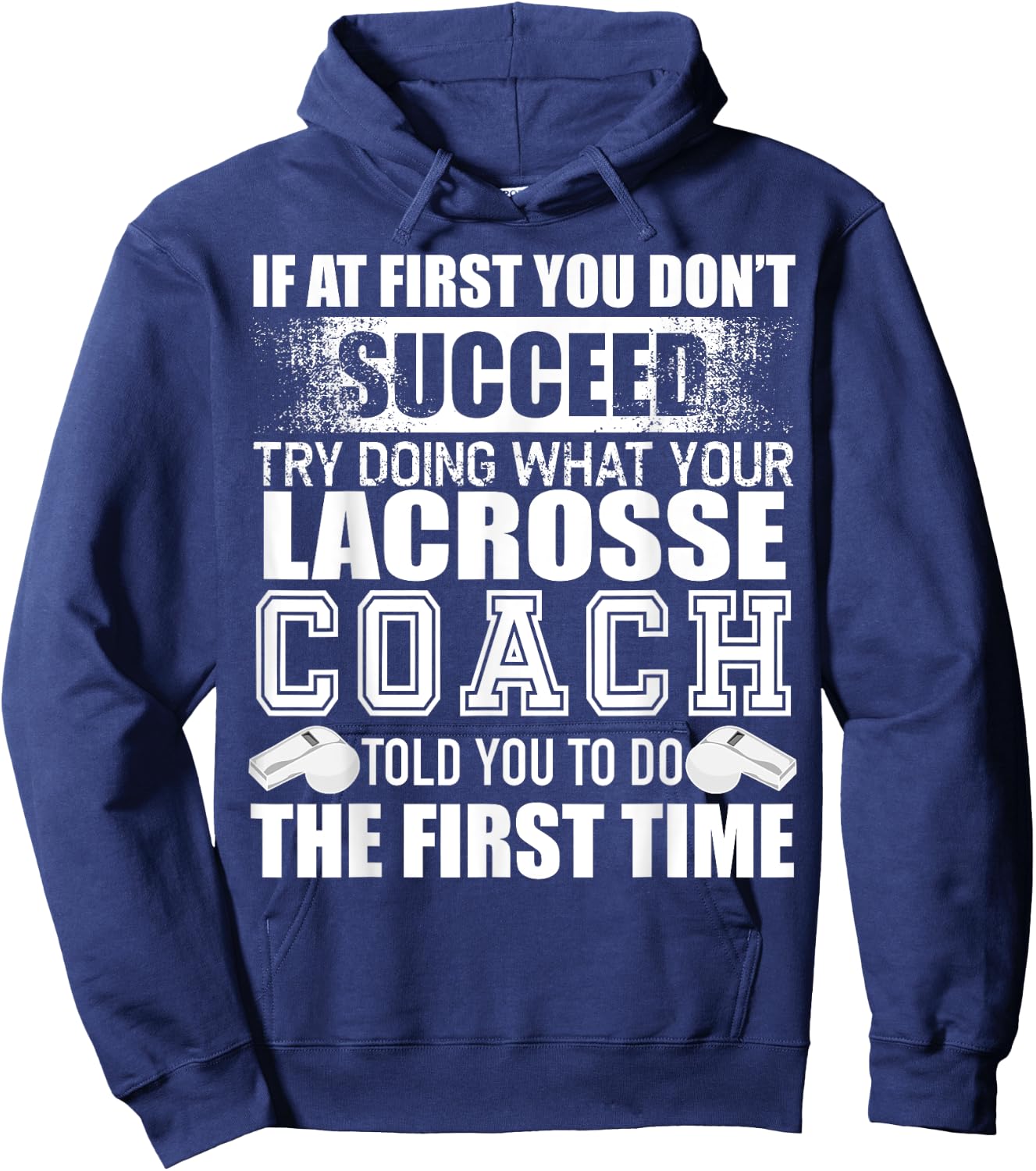 Funny Lacrosse Coach Thank You Gift Coaches Hoodie - Hoodie | Navy
