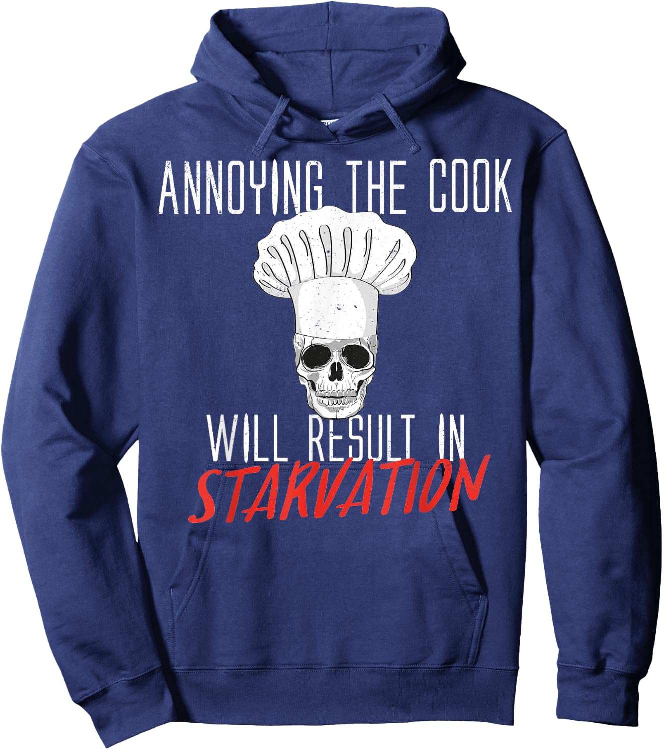 Annoying the Cook Skull Halloween Costume Hoodie - Hoodie | Navy