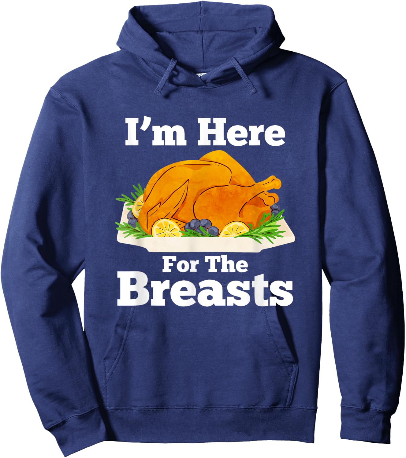 Funny Thanksgiving Turkey Dirty Adult Humor Men's Hoodie - Hoodie | Navy